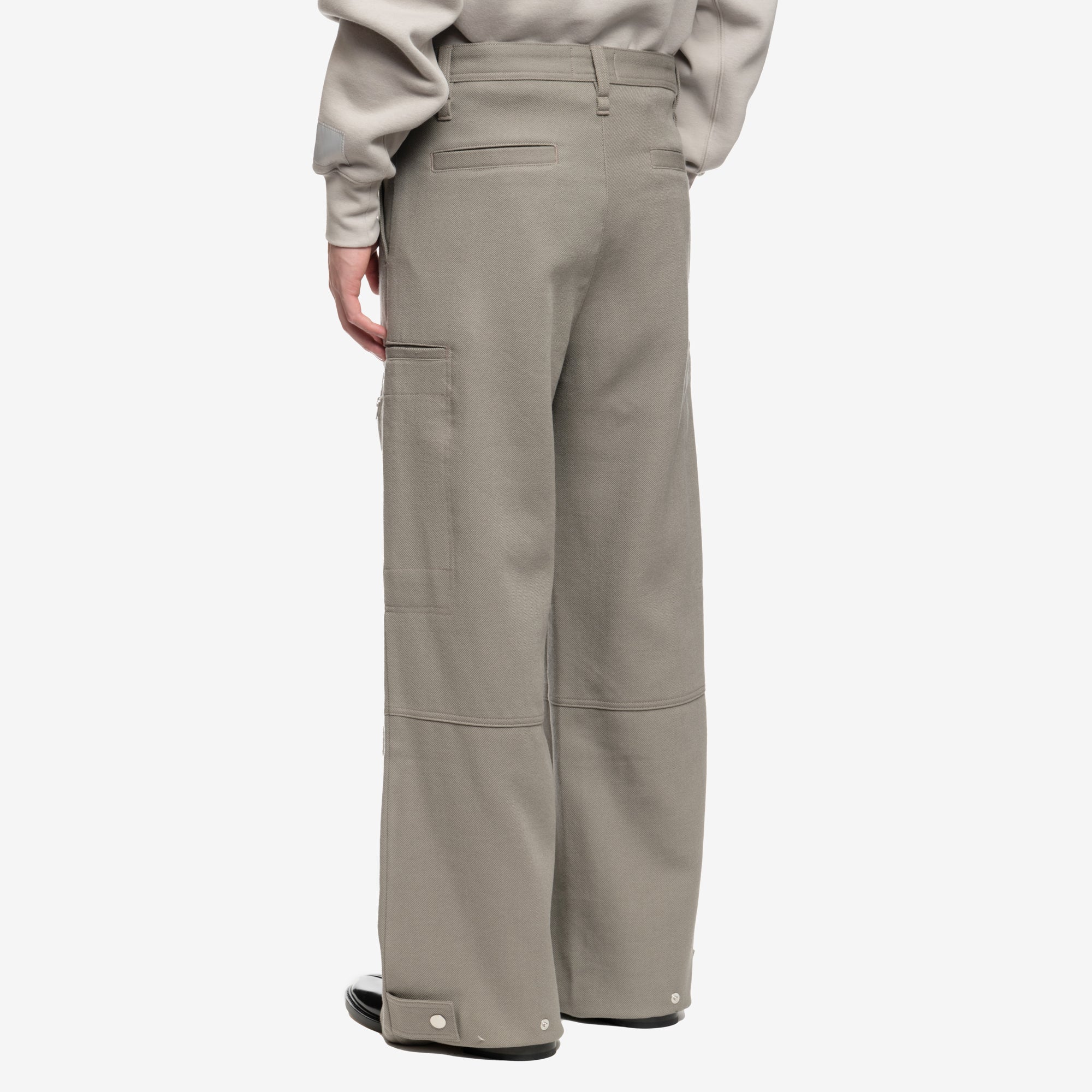 AMI Wool Cargo Pants Taupe - 4