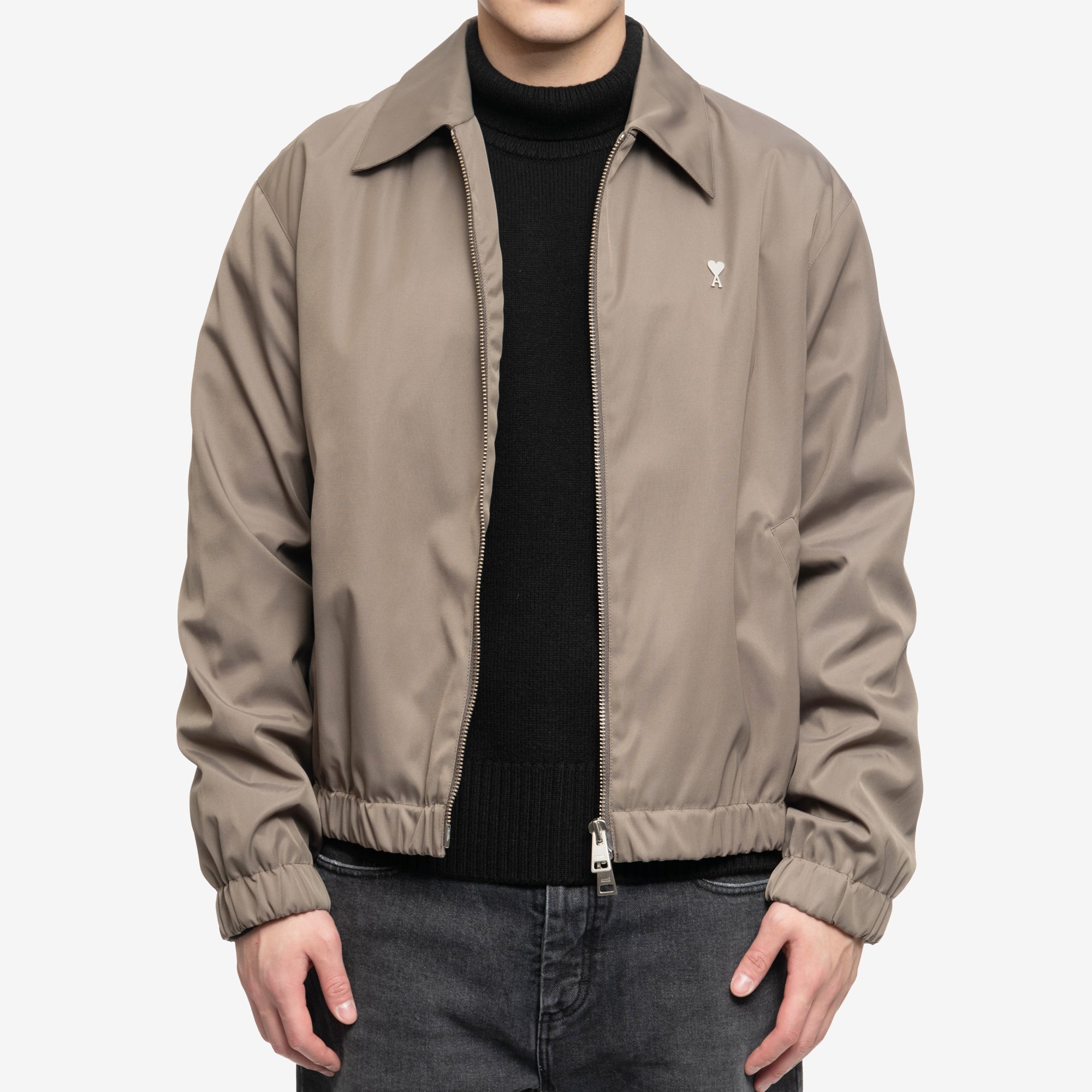 AMI ADC Zipped Jacket Taupe - 1