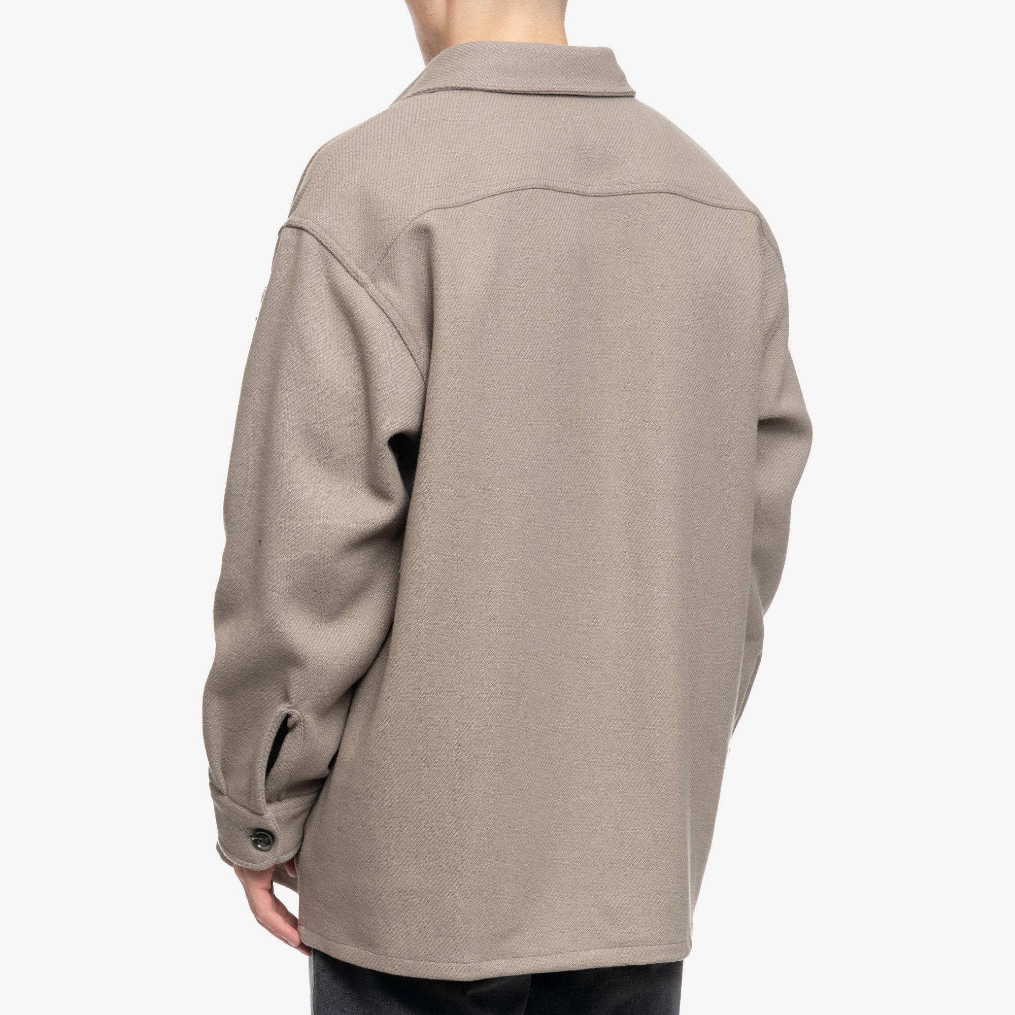 AMI Maxi Overshirt Taupe - 4