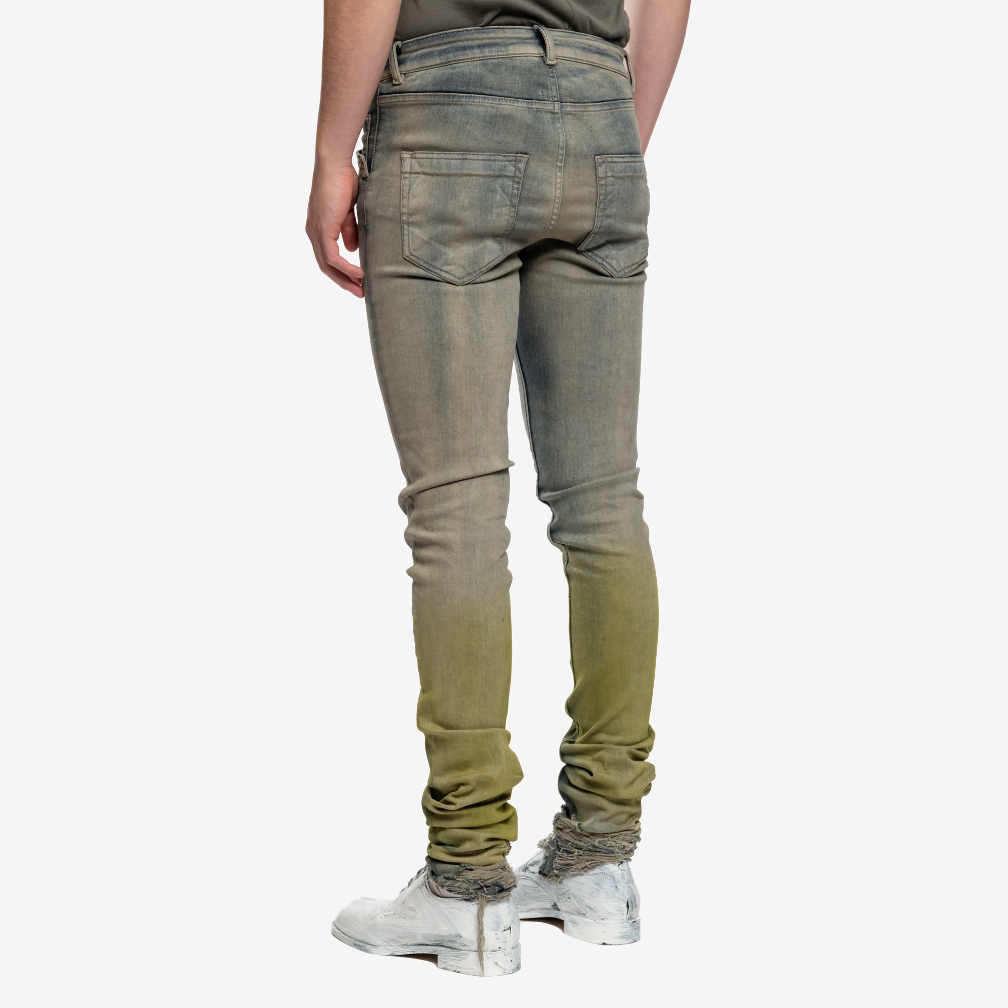Rick Owens Luxor Tyrone Acid Degrade Jeans Pearl - 4