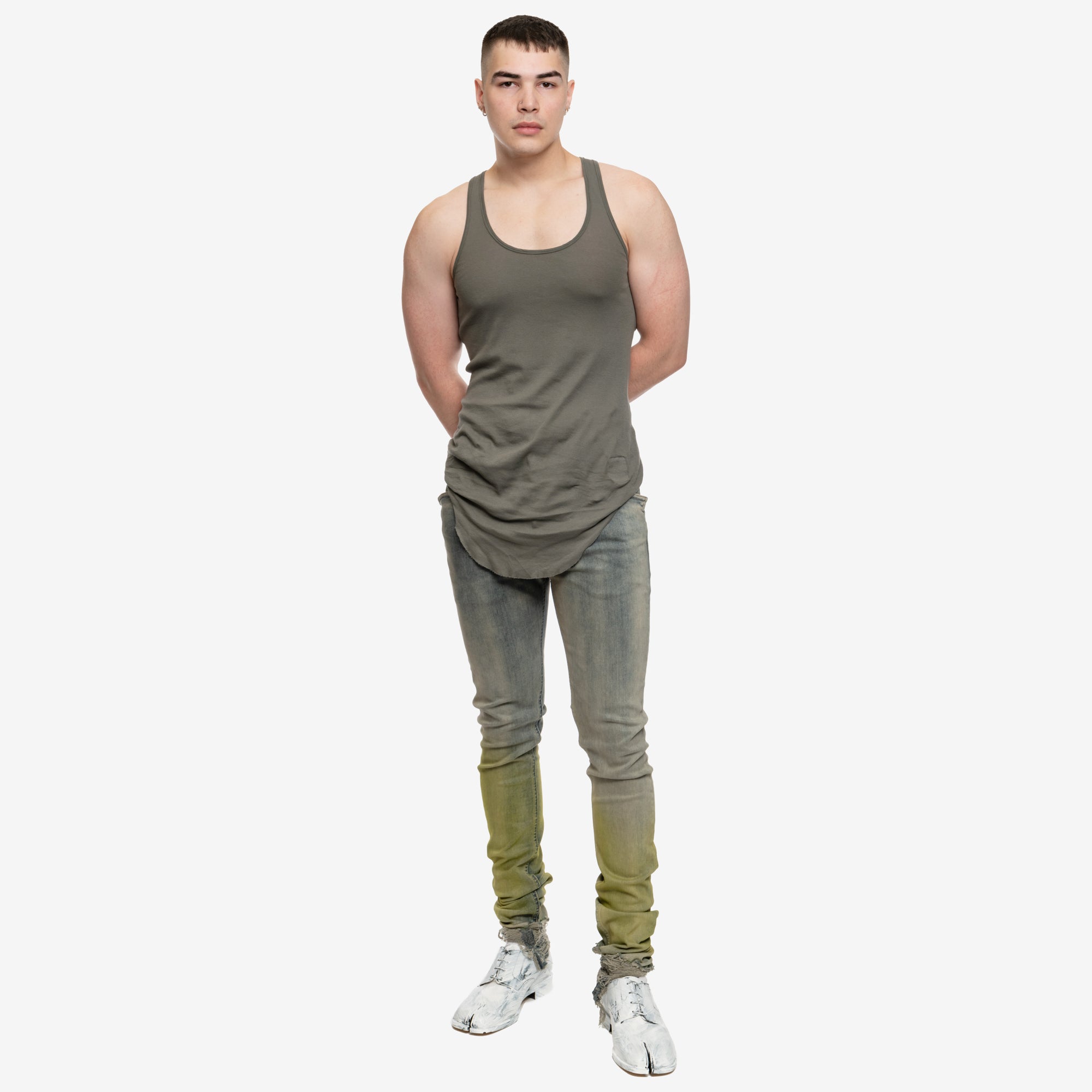 Rick Owens Luxor Tyrone Acid Degrade Jeans Pearl - 2
