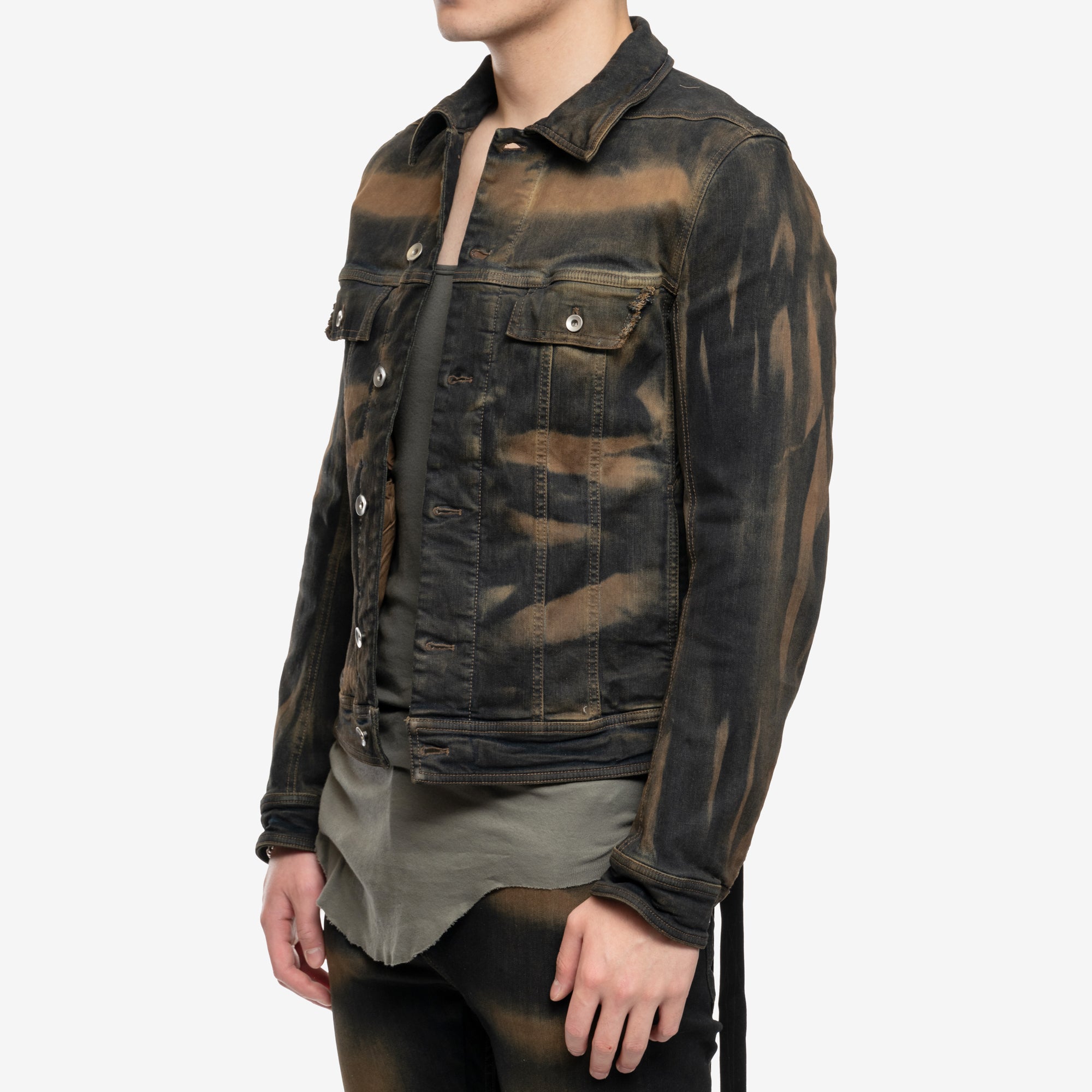 Rick Owens DRKSHDW Luxor Trucker Jacket Mud - 3