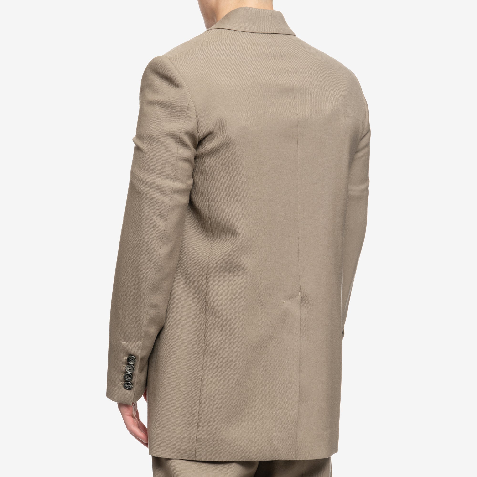 AMI Double Breasted Oversize Jacket Taupe - 4