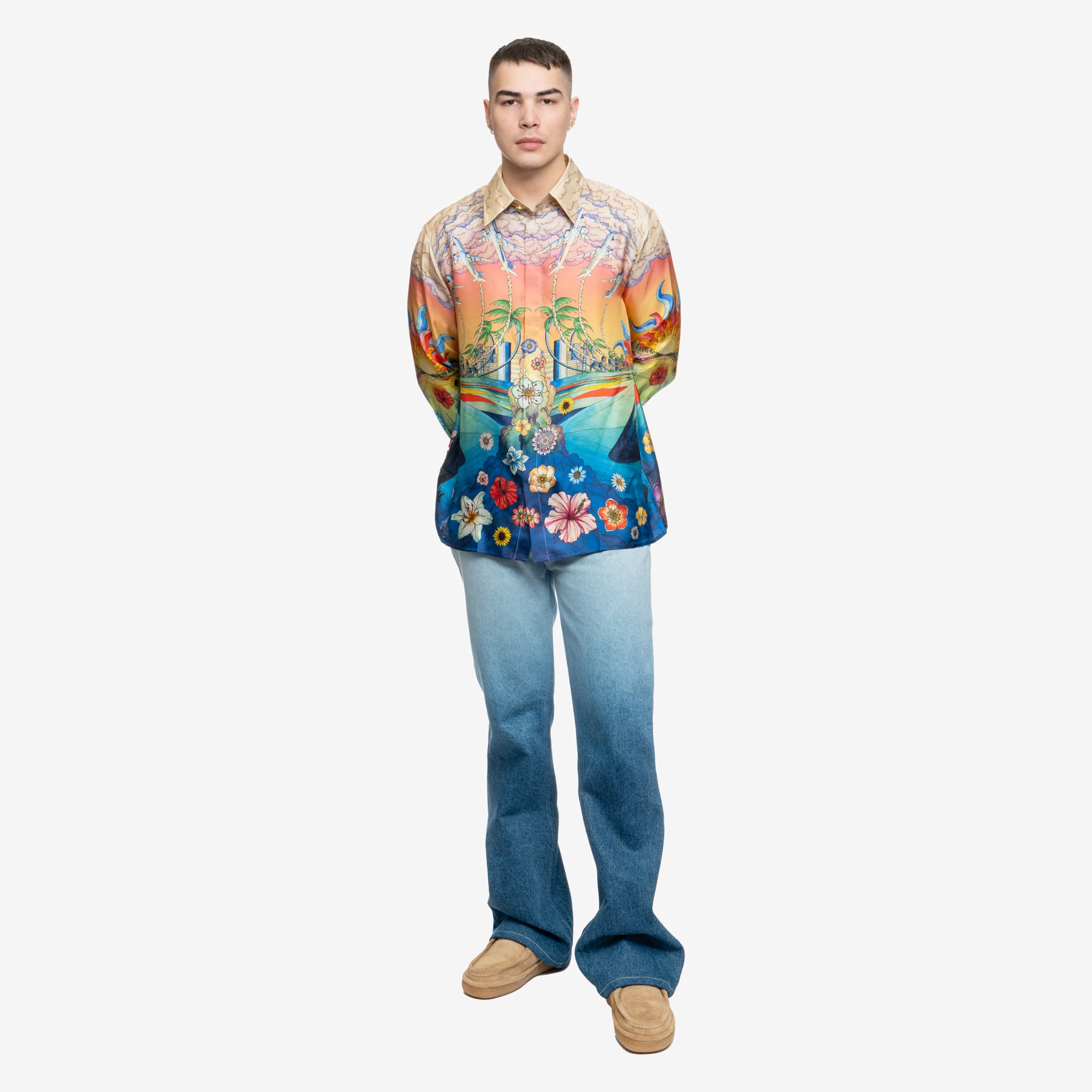 Casablanca Lenvol LS Silk Shirt Multi - 2