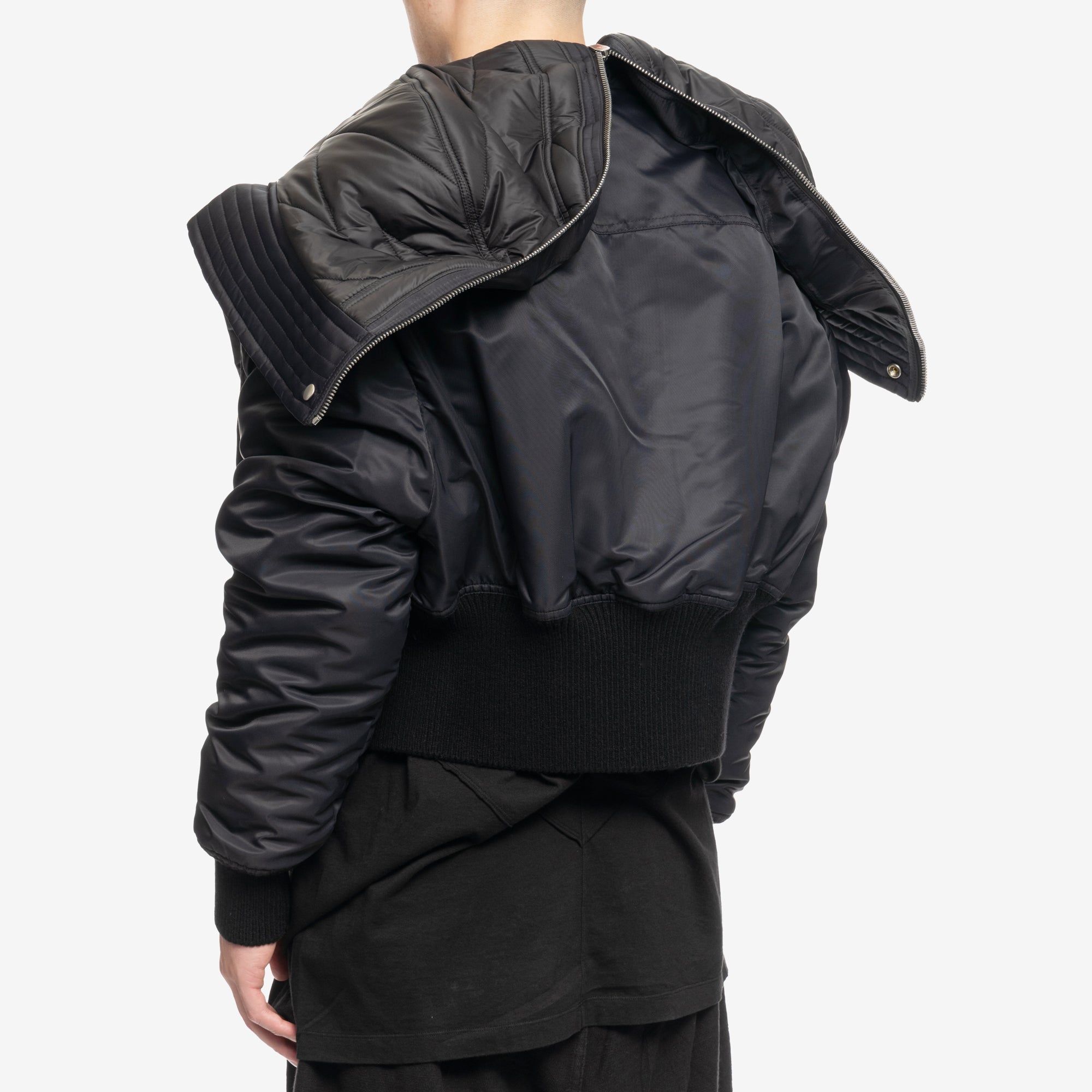 Rick Owens Luxor Alice Cropped Parka Black - 3