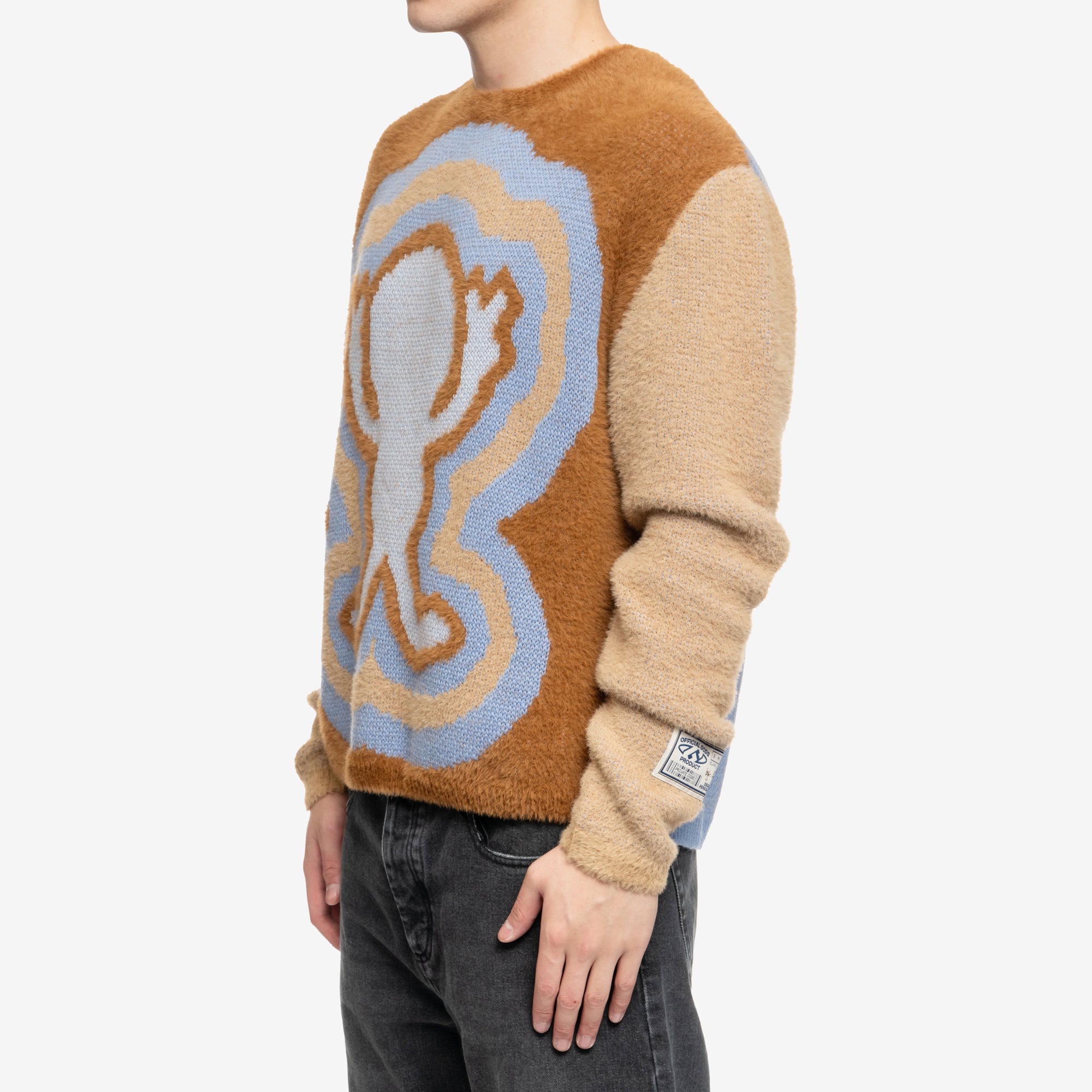 GCDS Weirdo Fuzzy Jacquard Sweater Multi - 3