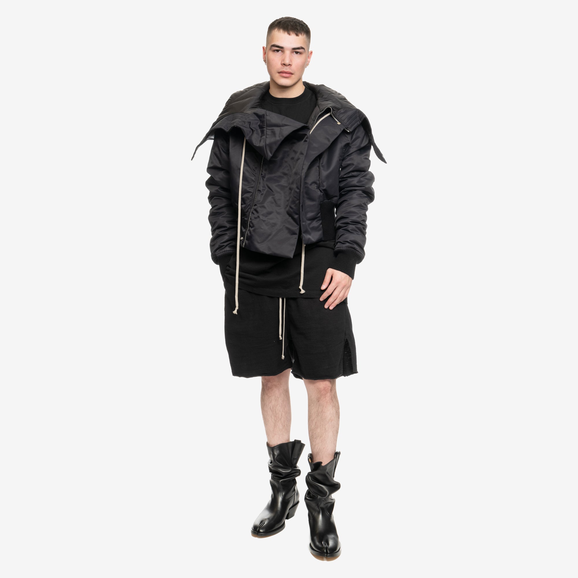 Rick Owens Luxor Alice Cropped Parka Black - 2
