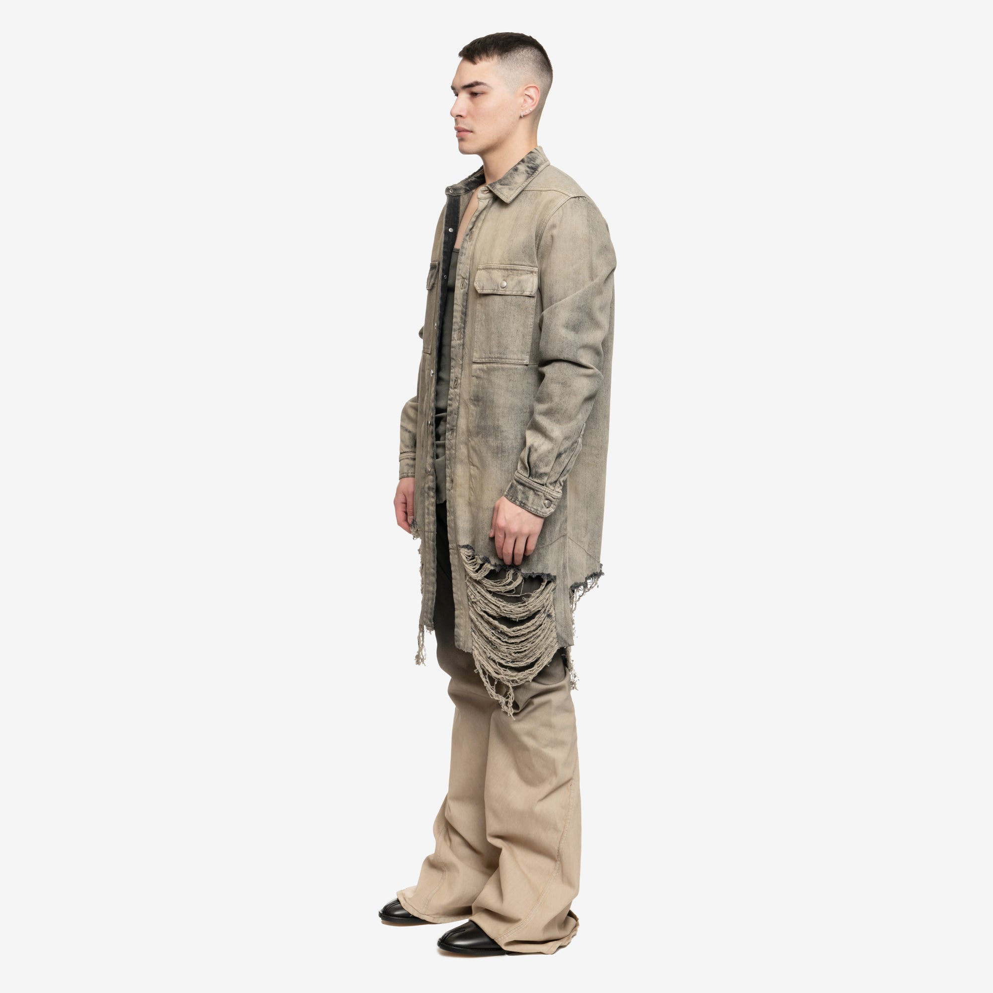 Photo of Rick Owens Luxor Fringed Denim Jacket - 3