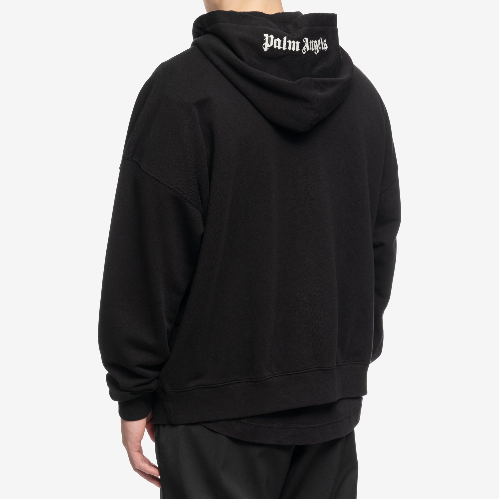 Palm Angels Embroidered Logo Hoody Black - 4