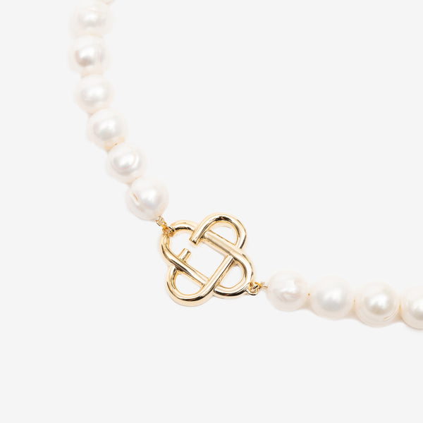 Chunky Pearl Logo Necklace