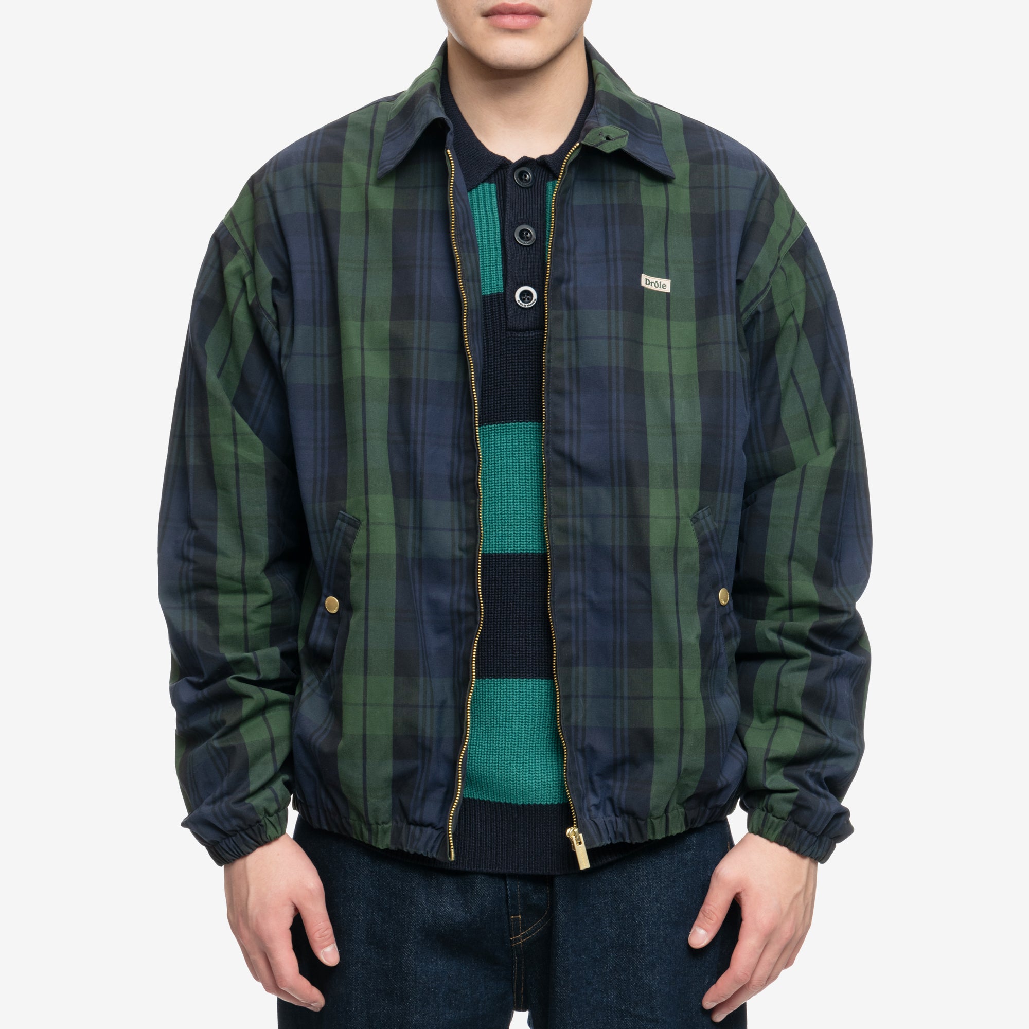 Drôle de Monsieur La Veste Tartan Green - 1