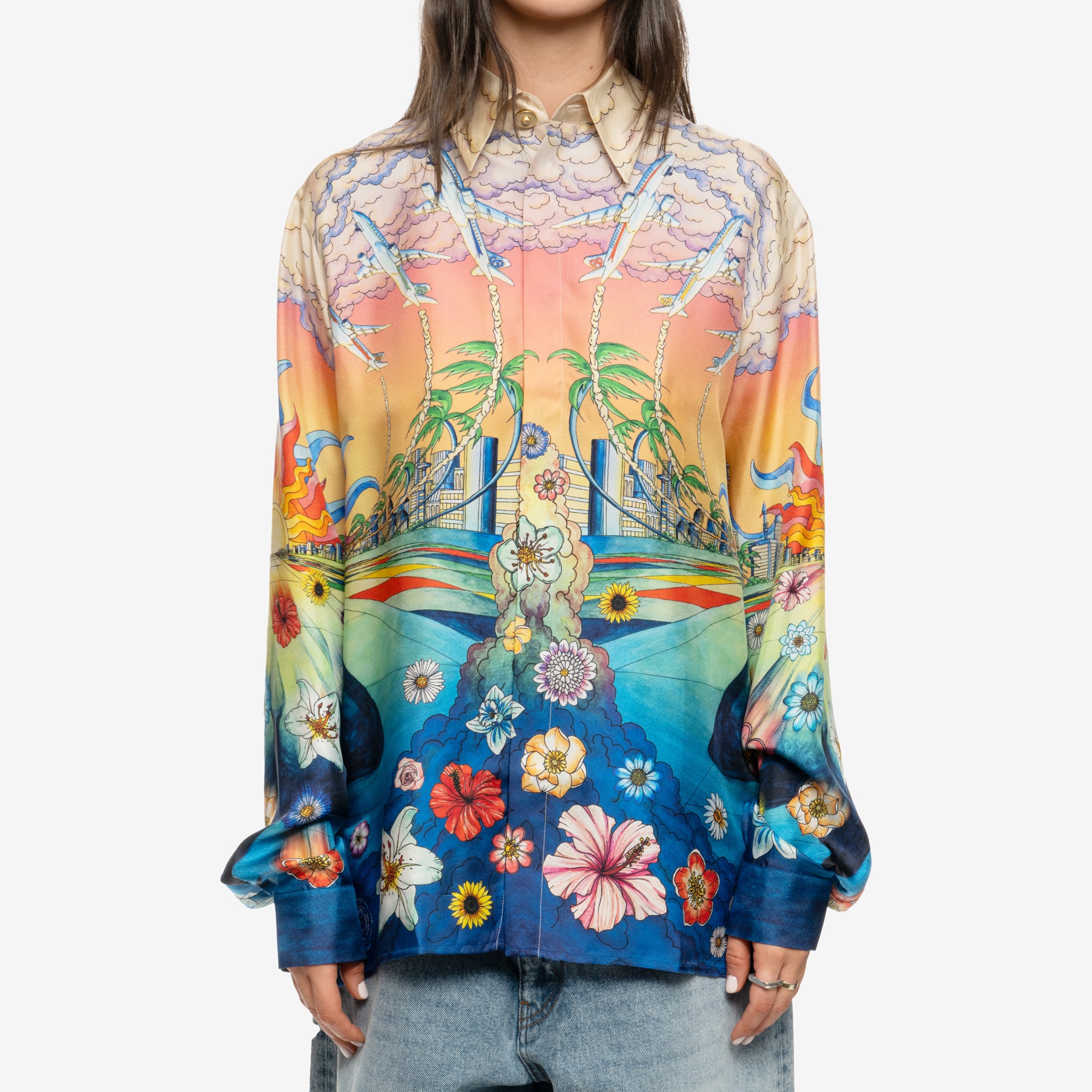 Casablanca Lenvol LS Silk Shirt Multi - 6