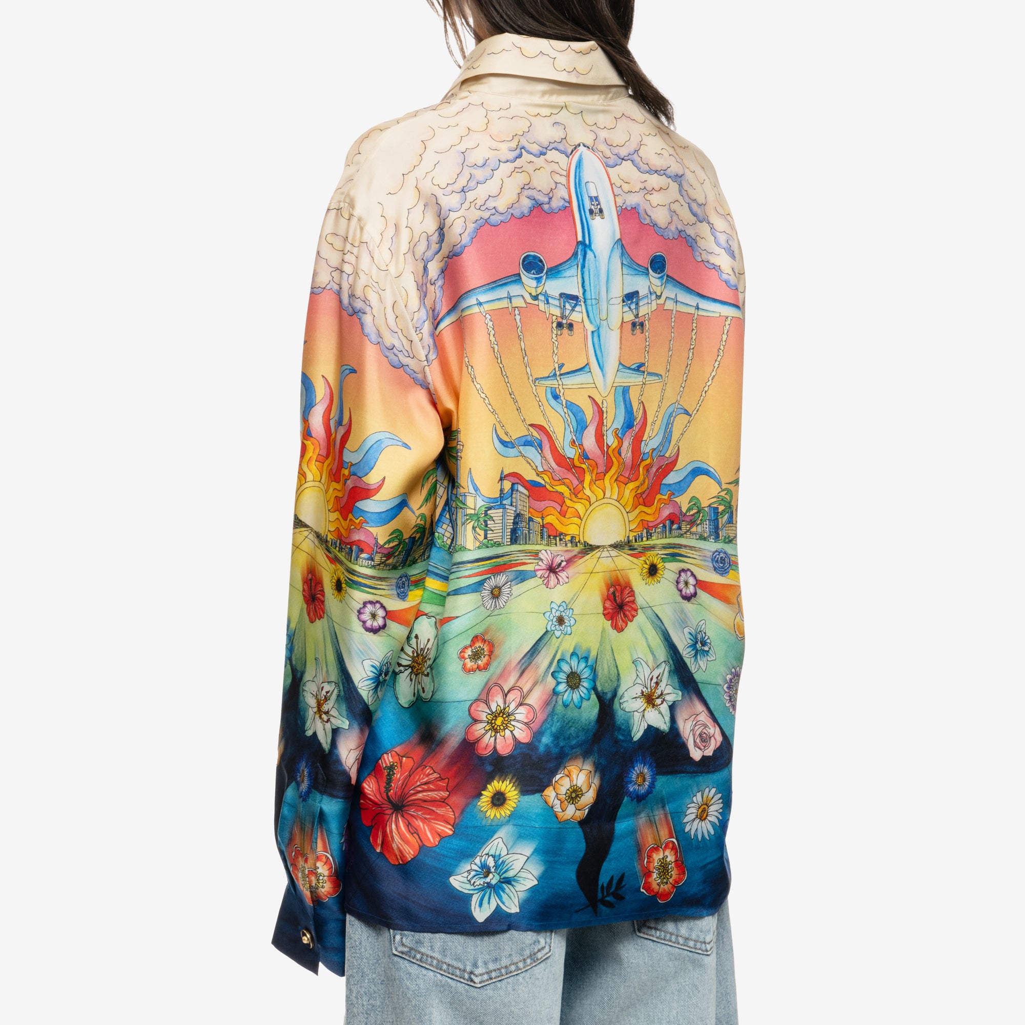 Casablanca Lenvol LS Silk Shirt Multi - 8