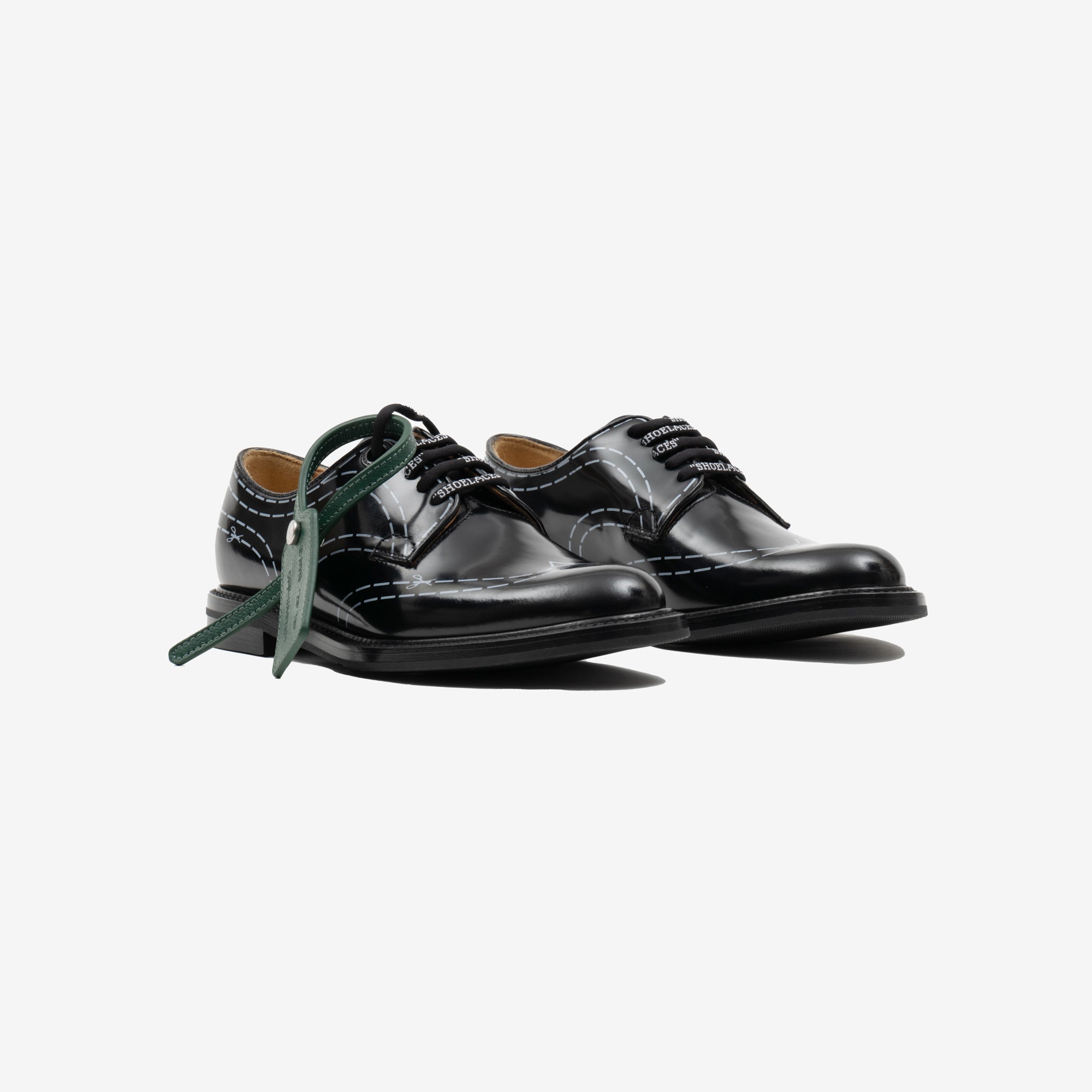 Off - White Womens Churchs X Off - White Shannon Derby Shoes BLACK - 1
