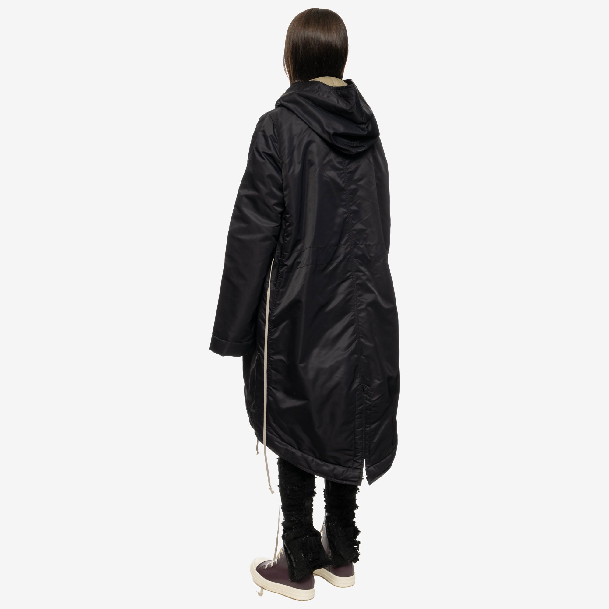 Rick Owens DRKSHDW Womens Luxor Fishtail Padded Parka Black - 4