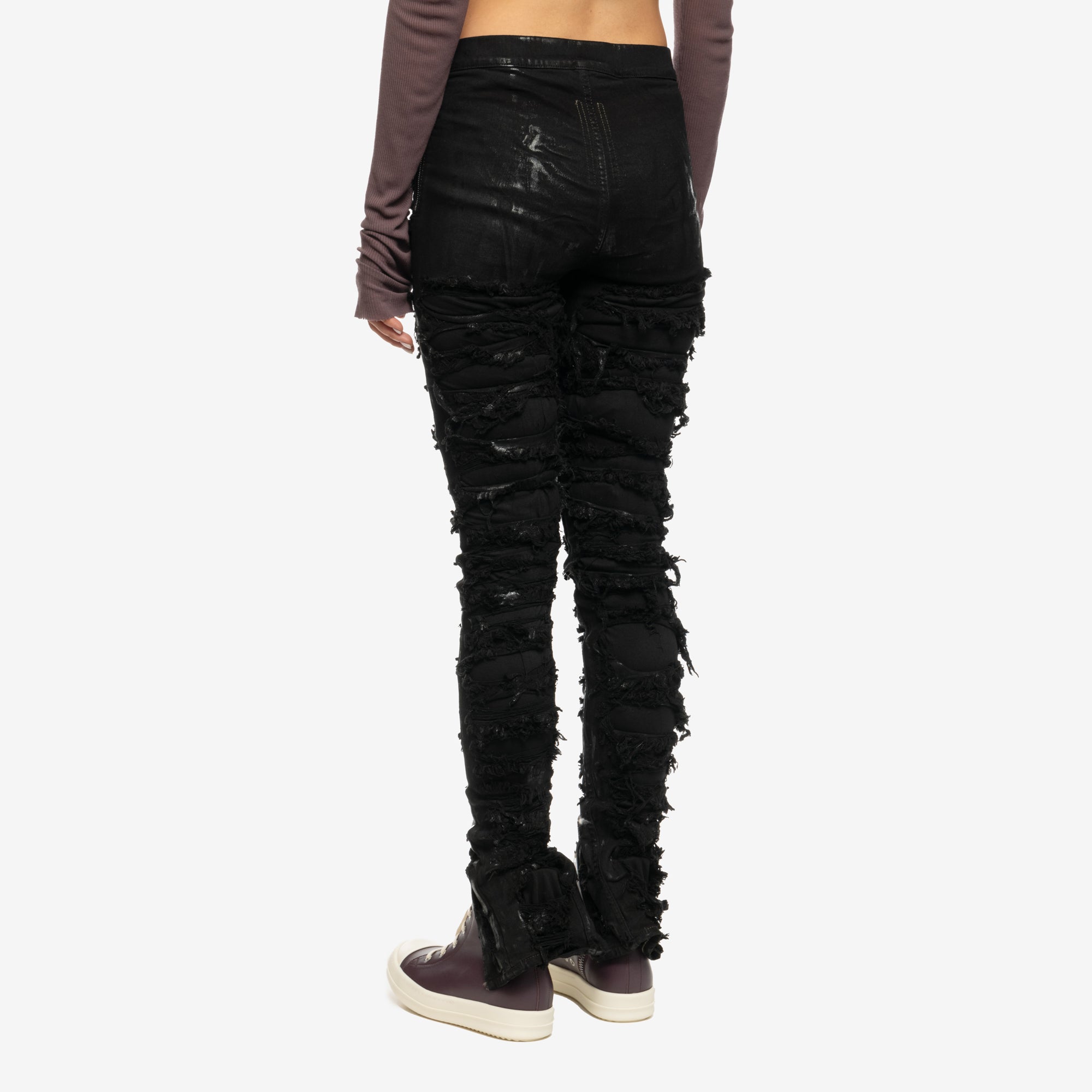 Rick Owens DRKSHDW Womens Luxor Front Slit Leggings Black - 4