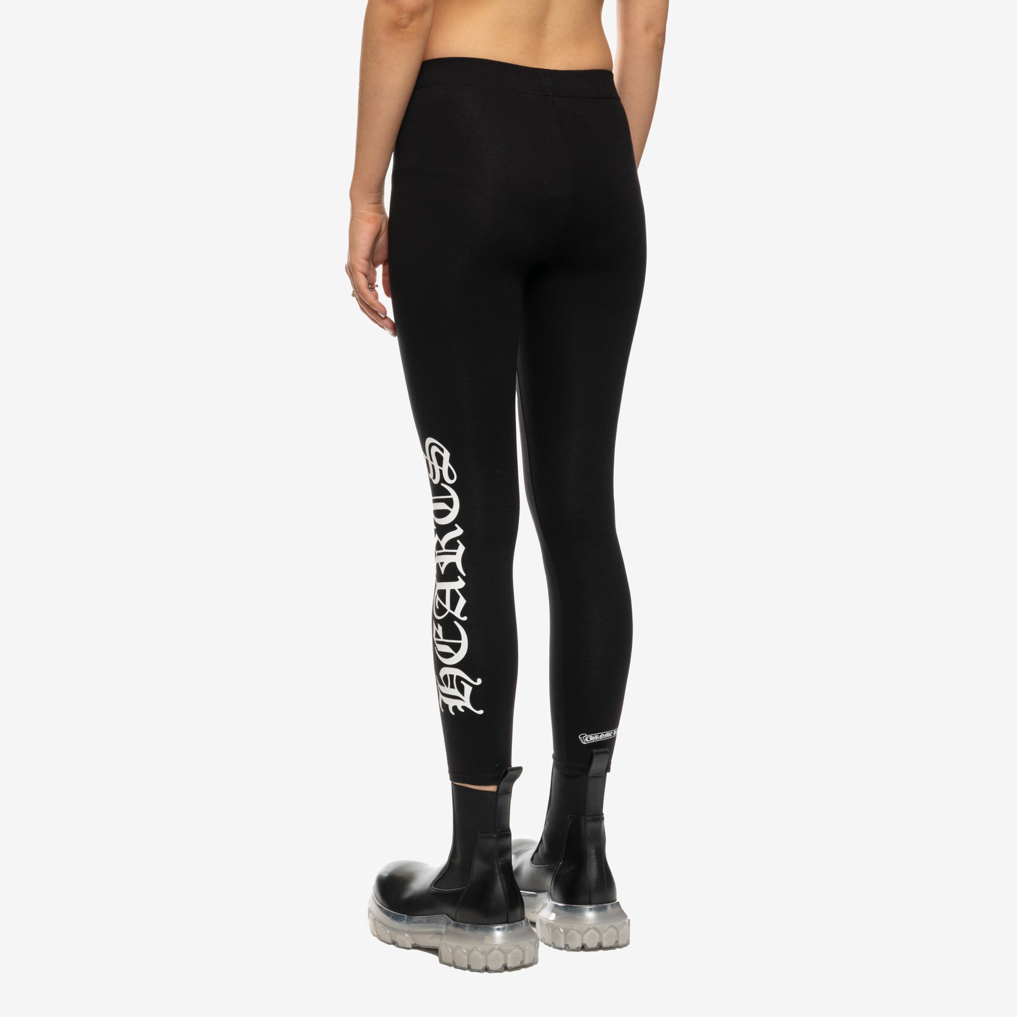 Chrome Hearts CH Horseshoe Plus Script Leggings Black - 3