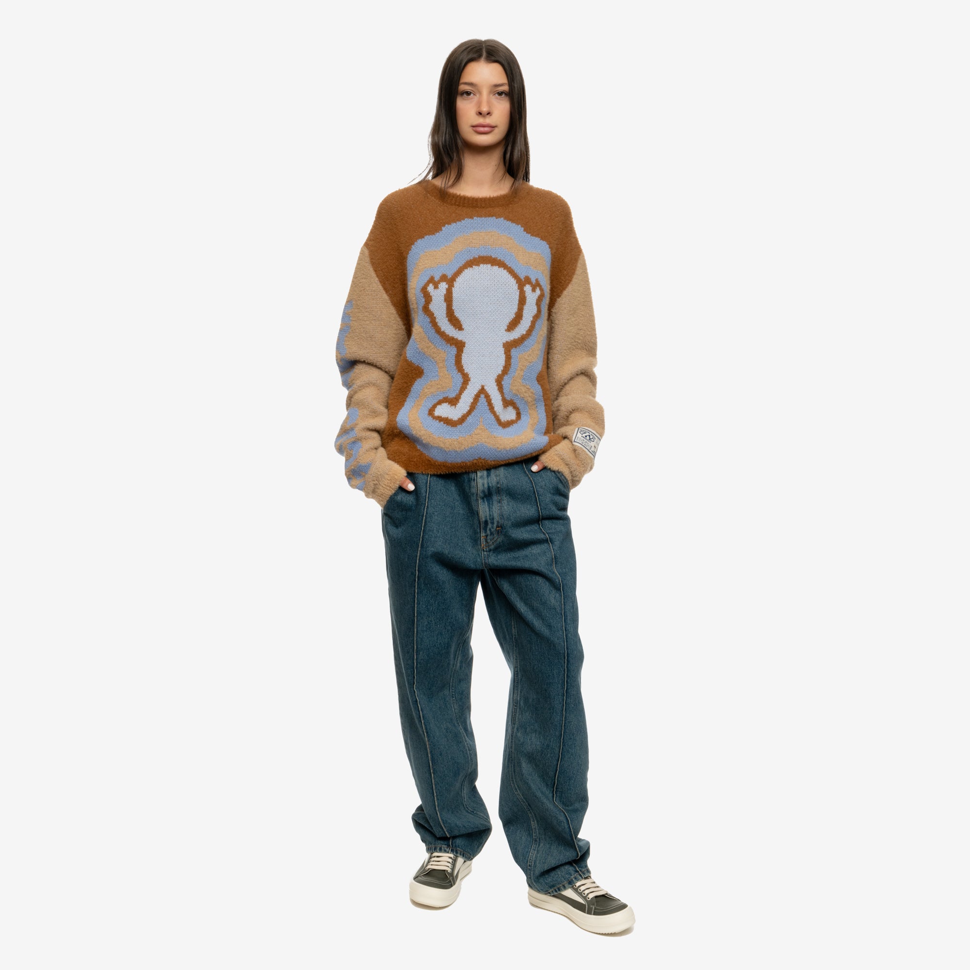 GCDS Weirdo Fuzzy Jacquard Sweater Multi - 8