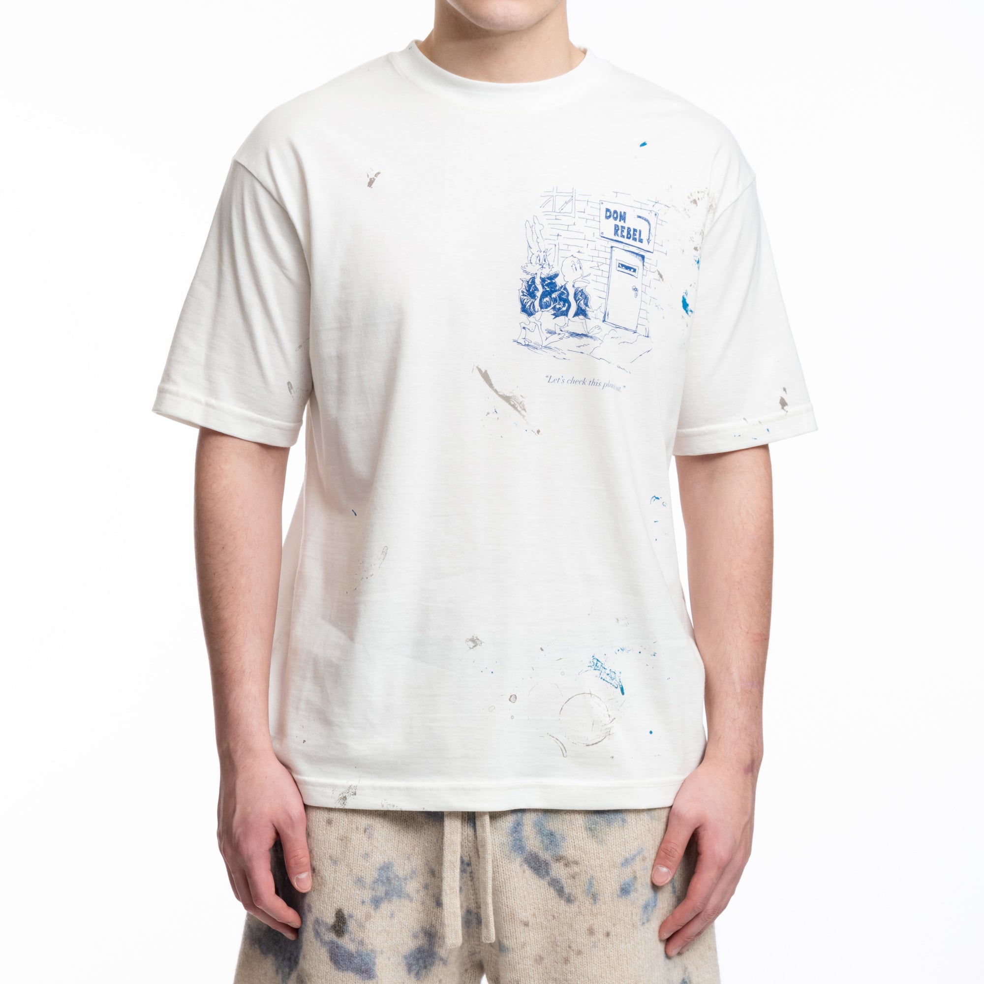 Dom Rebel Scuff Door T-Shirt Ivory - 1