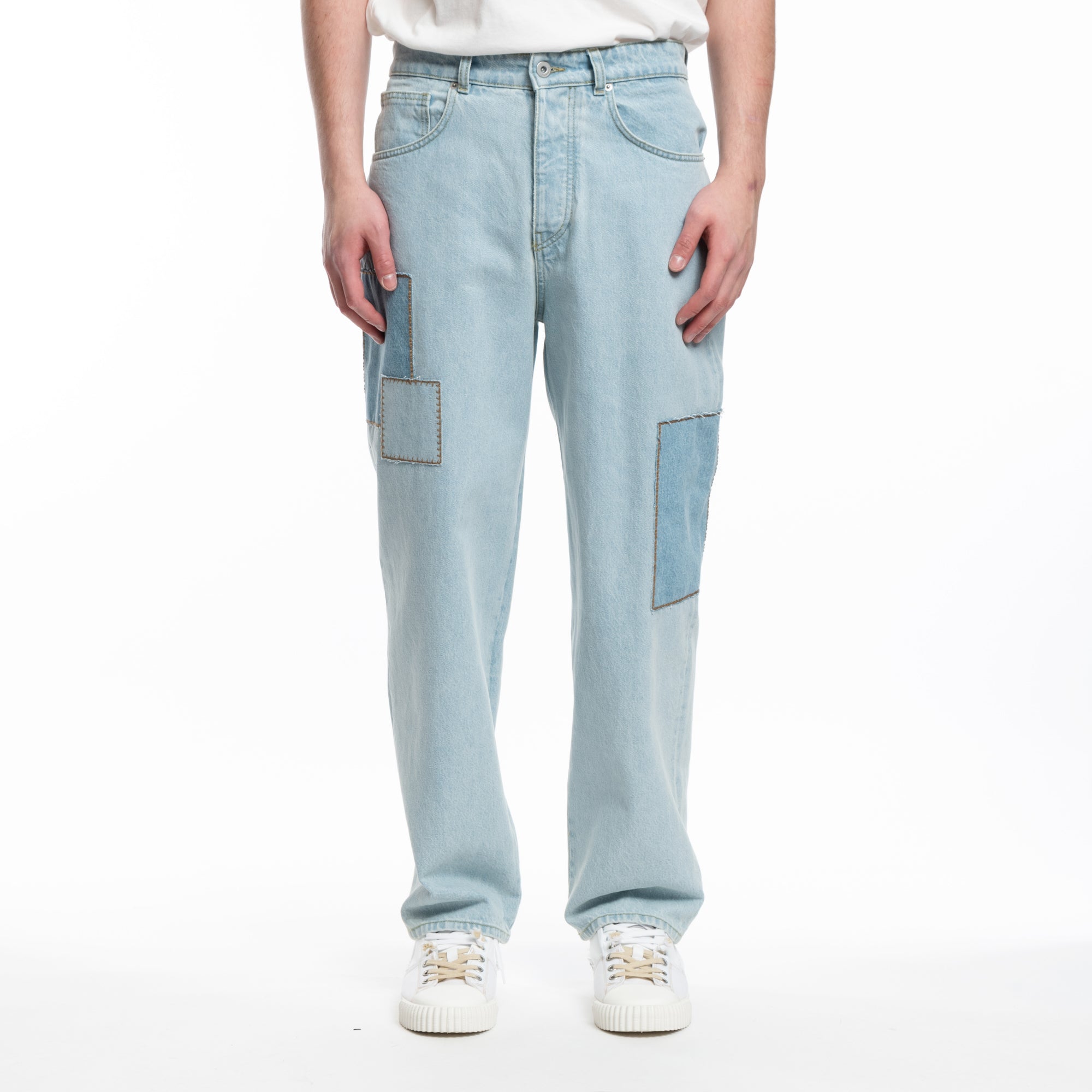 Drôle de Monsieur Le Jean Patchwork Blue - 1