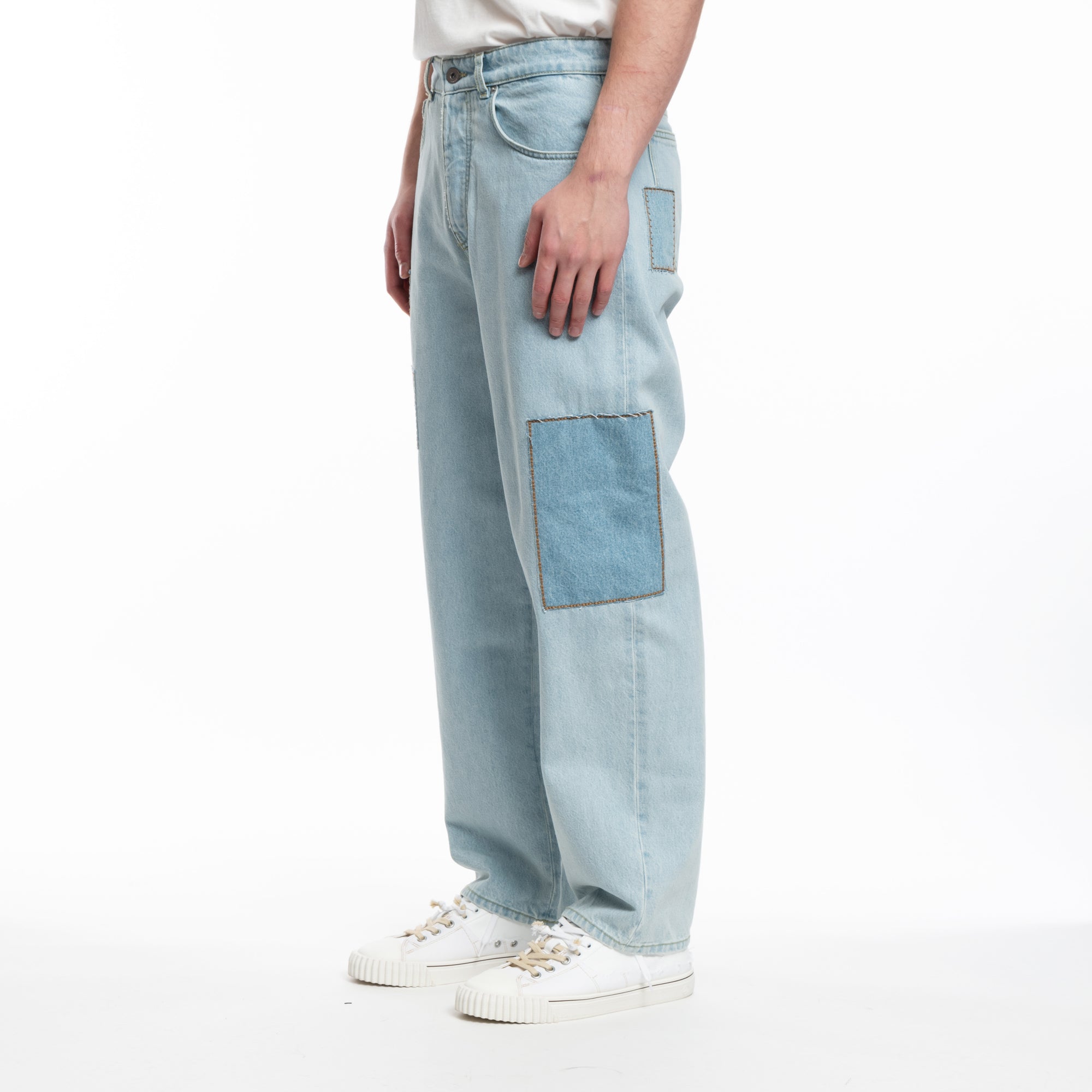 Drôle de Monsieur Le Jean Patchwork Blue - 3