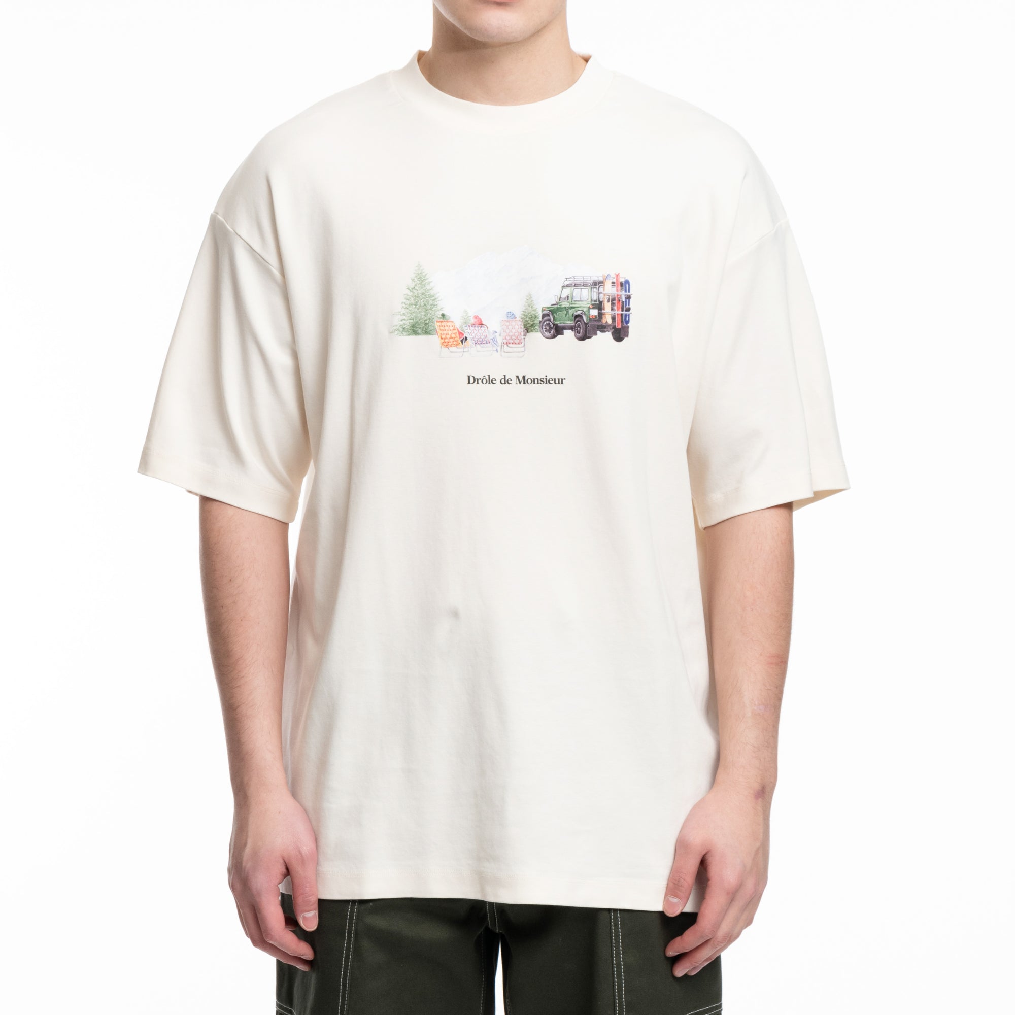 Drôle de Monsieur Le T-Shirt Montagne Cream - 1