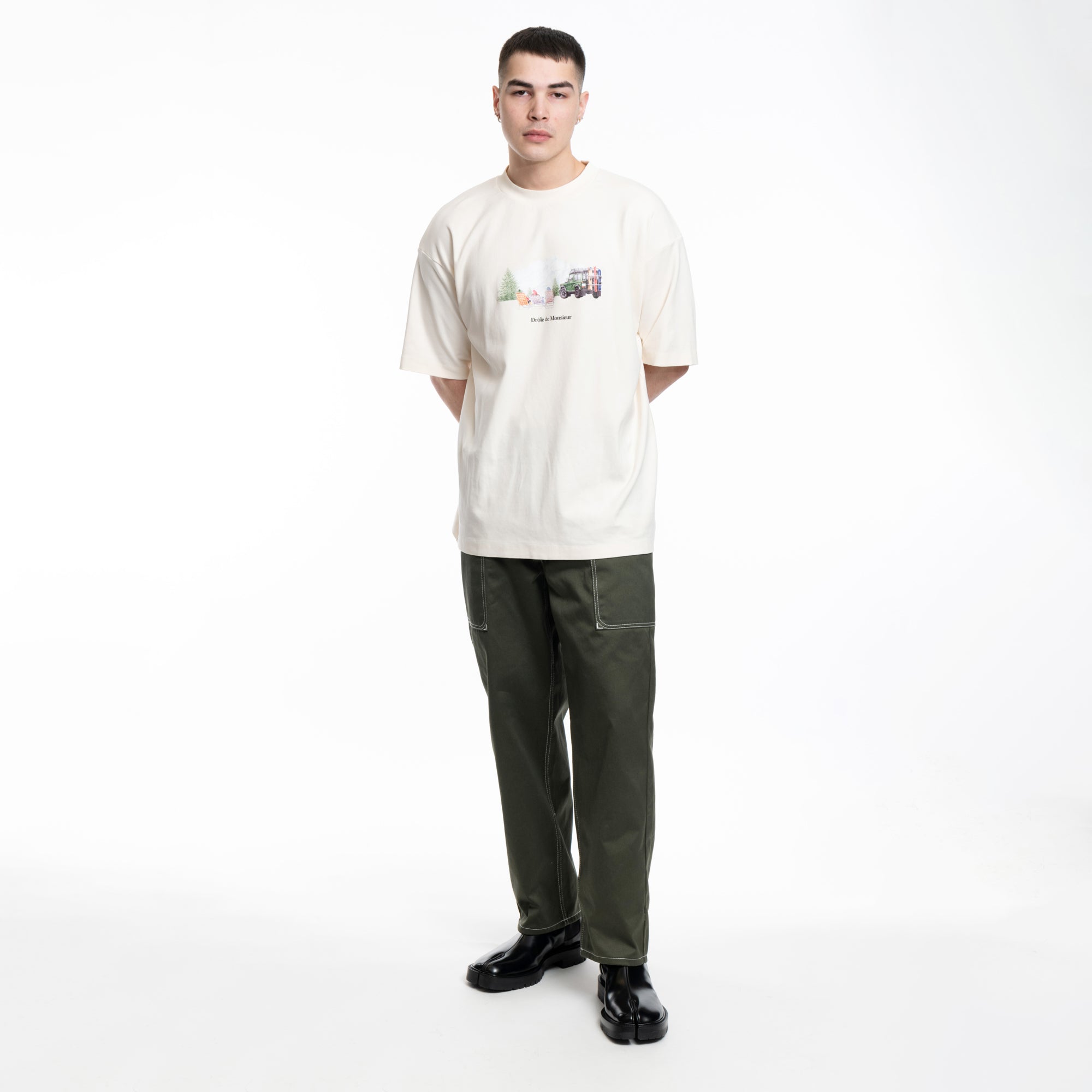 Drôle de Monsieur Le T-Shirt Montagne Cream - 2