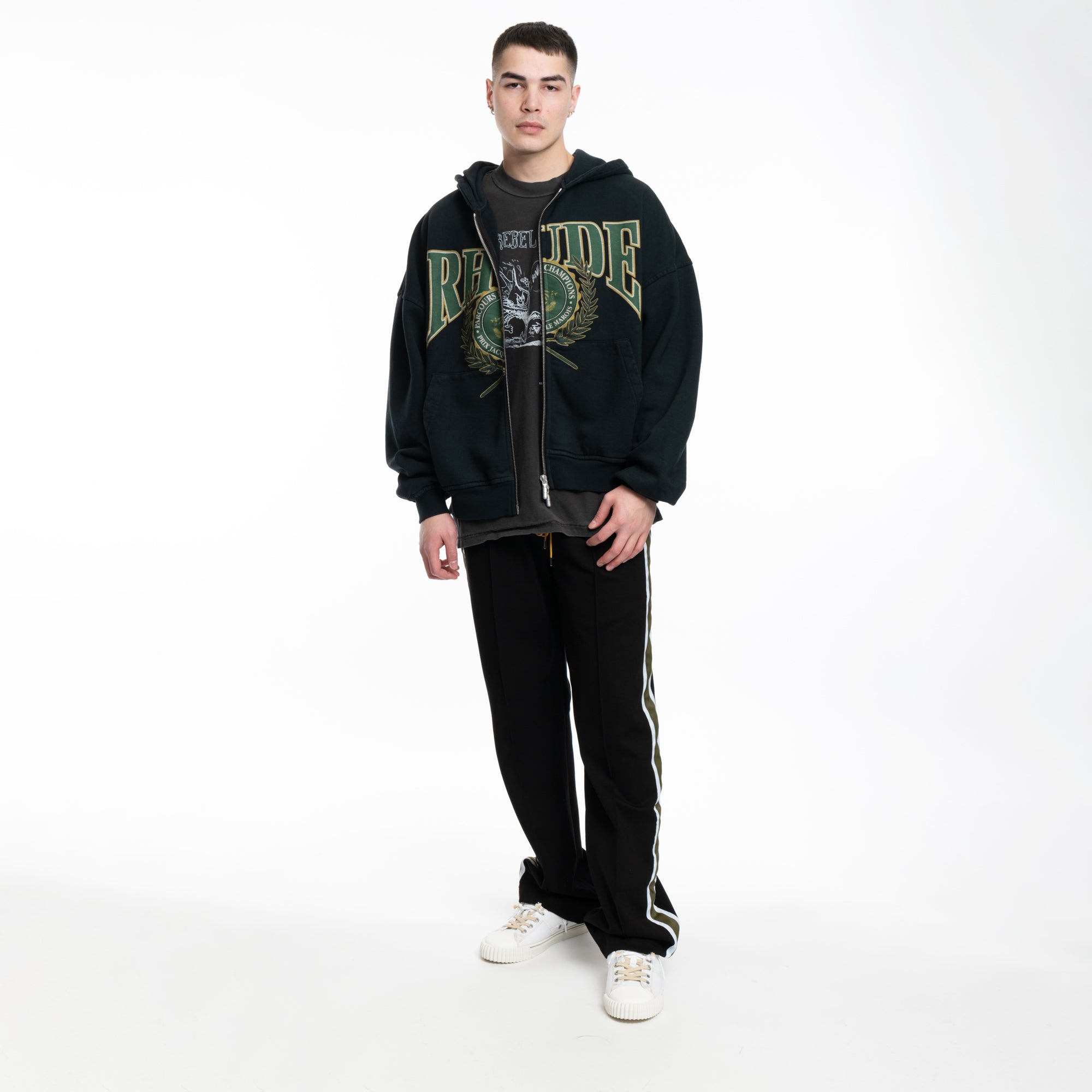 Rhude Parcours des Champions Zip Hoody Vintage Black - 2