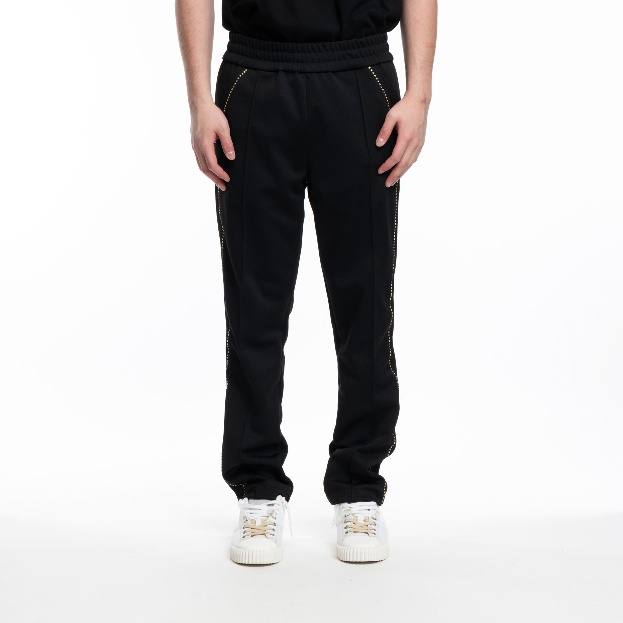 Palm Angels Monogram Stud Track Pants Black - 1