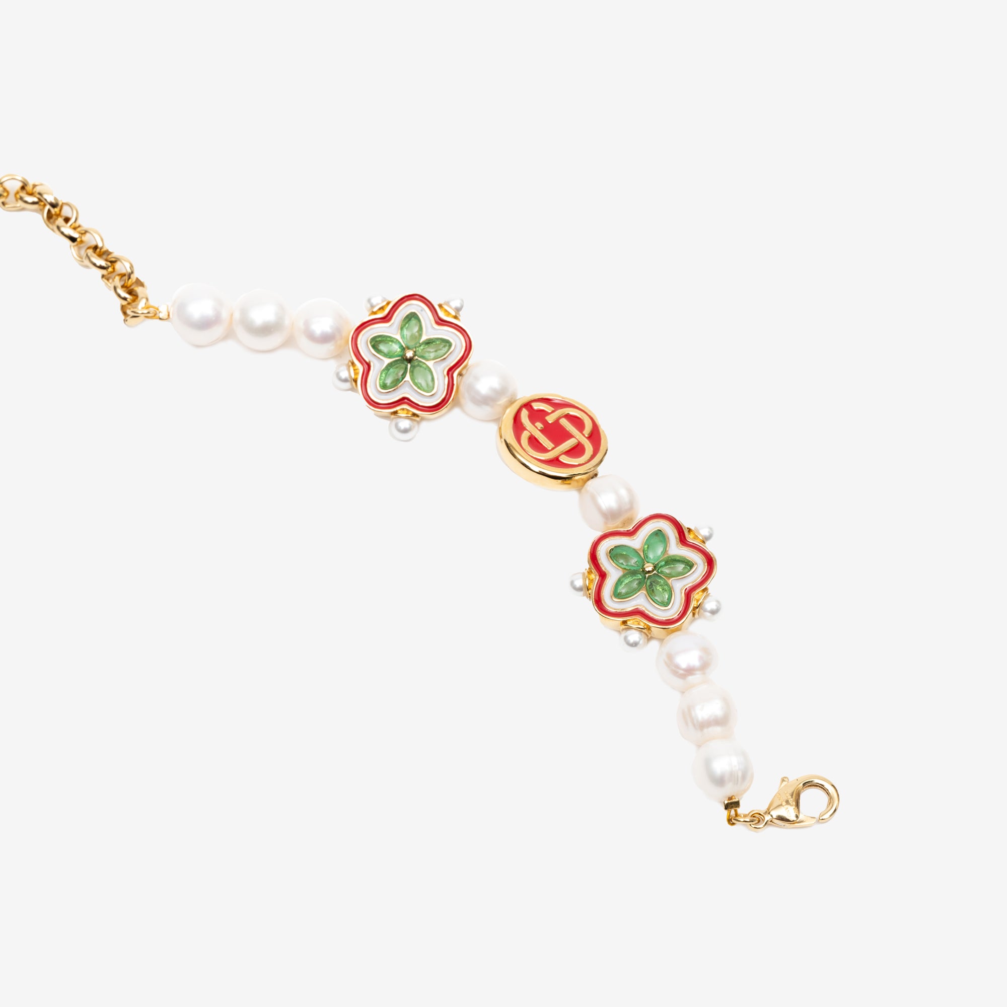 Casablanca Gold Plated Gradient Flower Bracelet Gold - 3