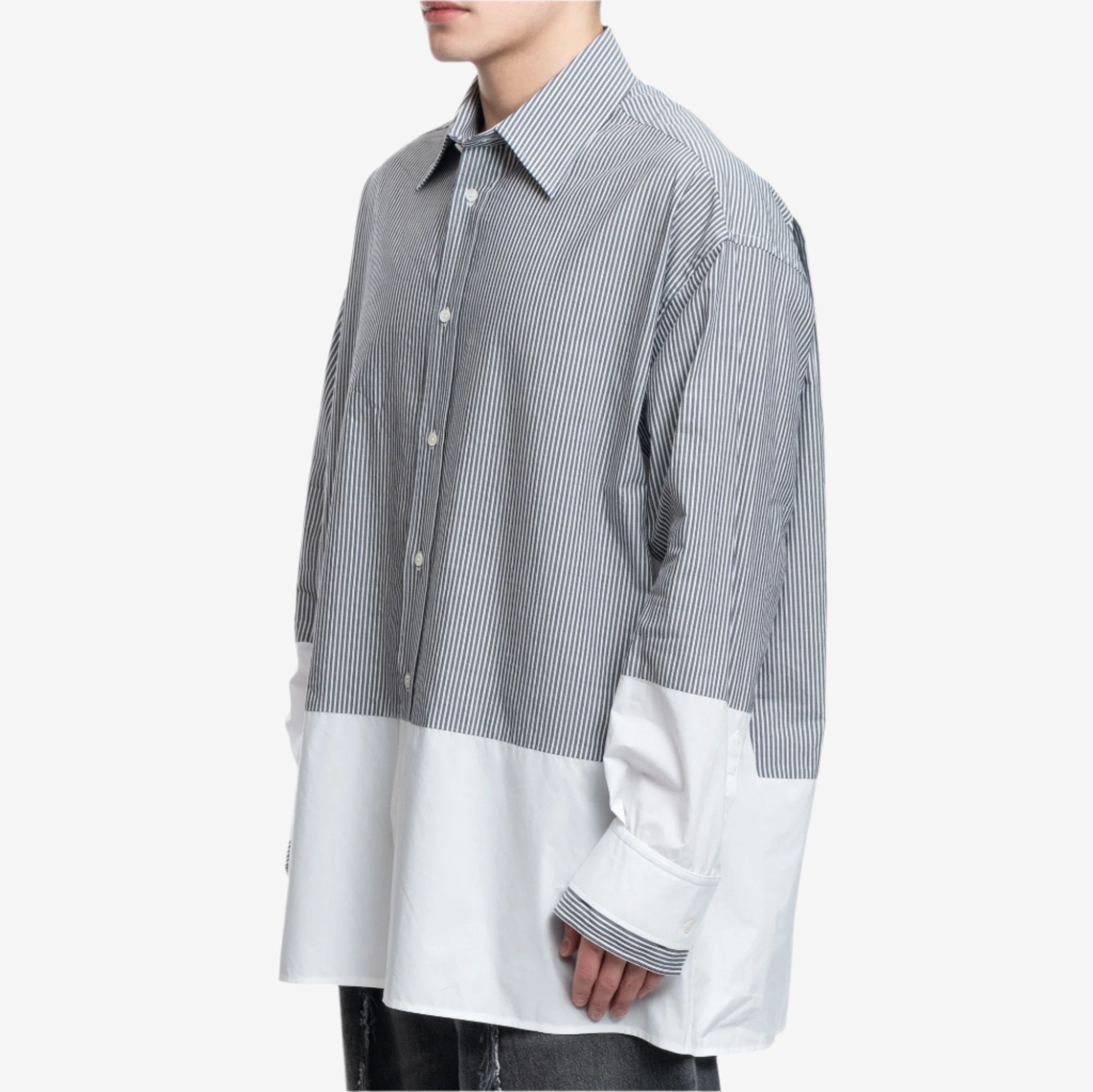 MM6 Stripy Shirt Dark Grey - 3