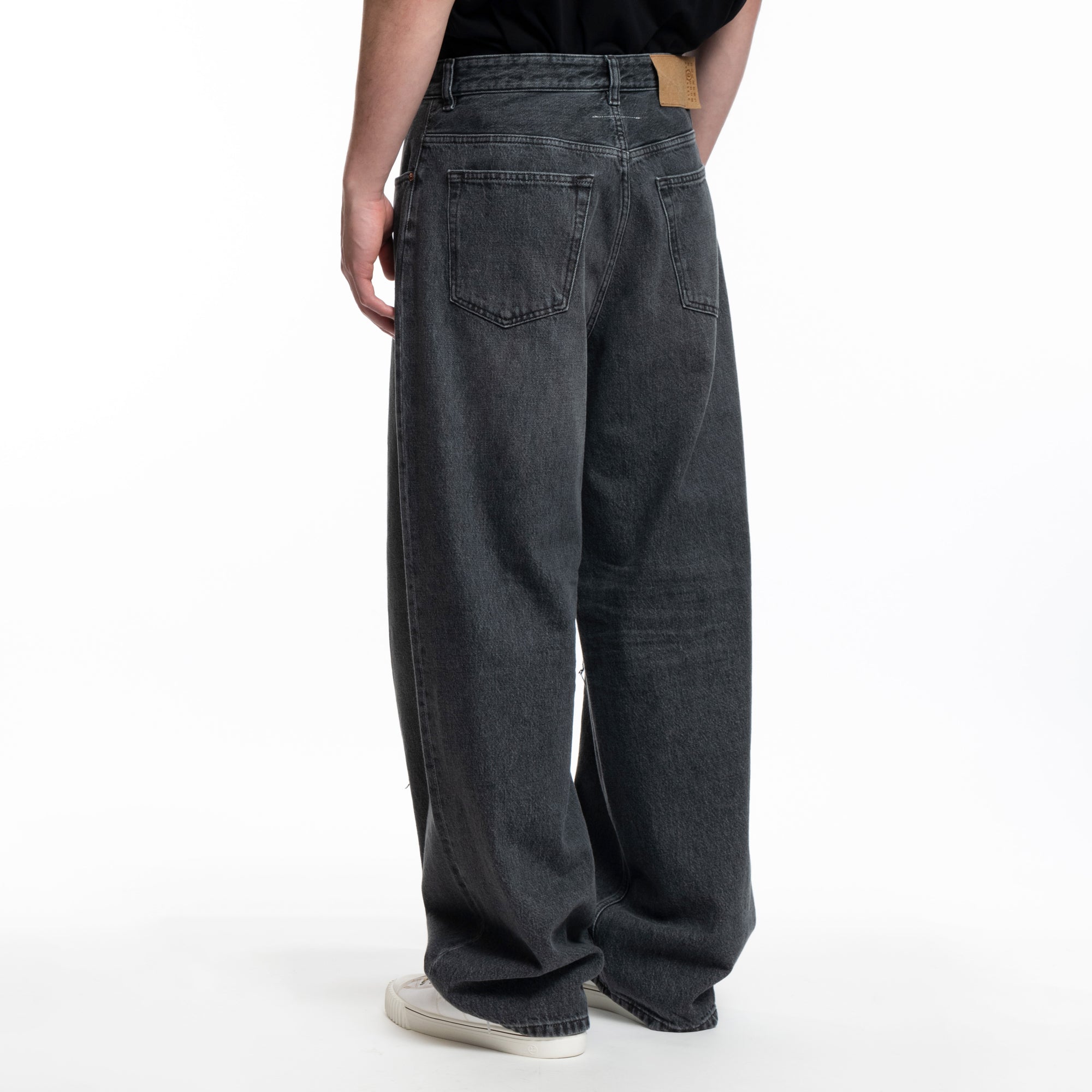 MM6 Raw Pleat Jeans Grey - 4