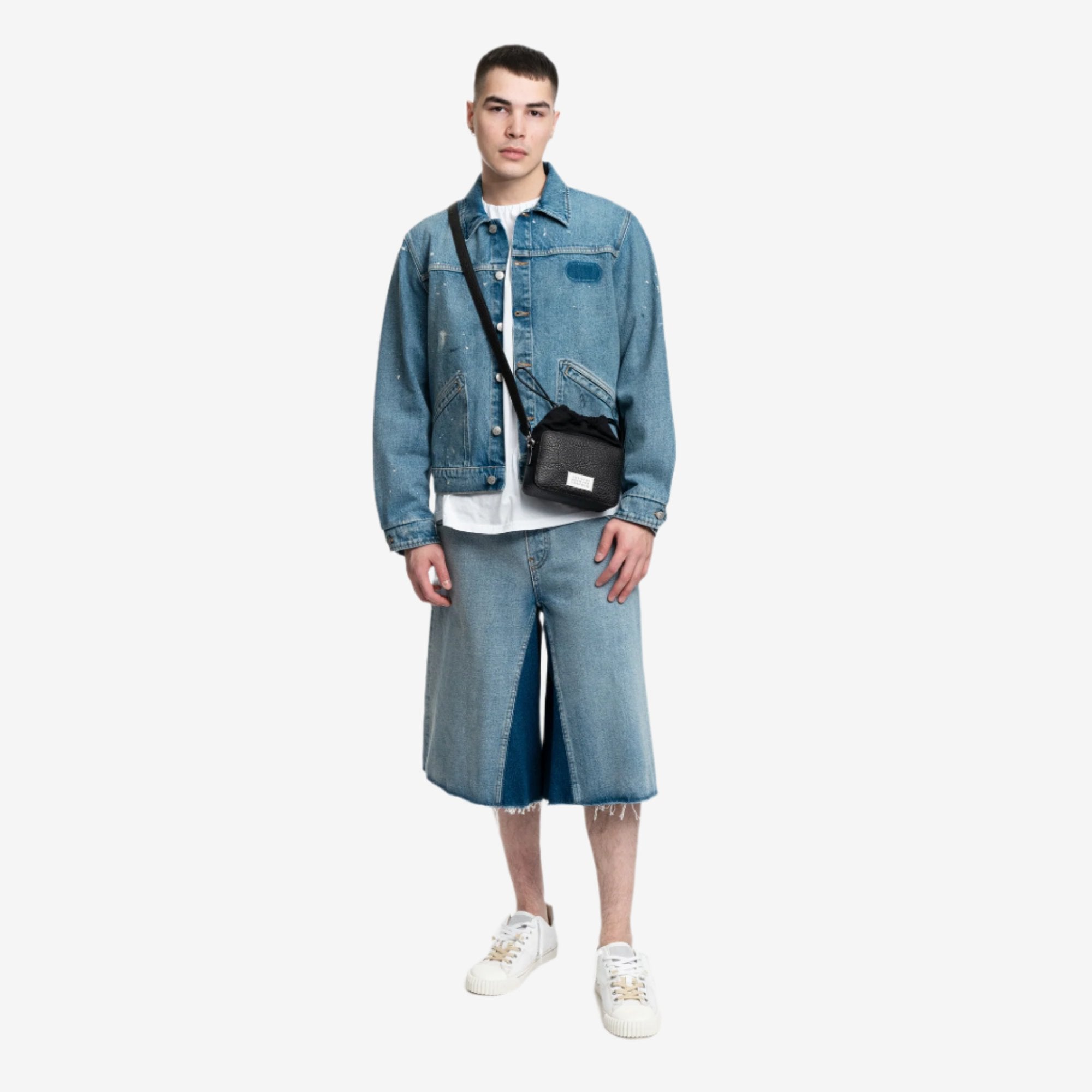 MM6 Gathered Collar T-Shirt White - 2