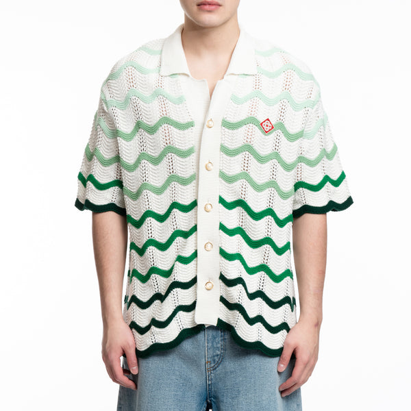 Gradient Wave Knit Shirt