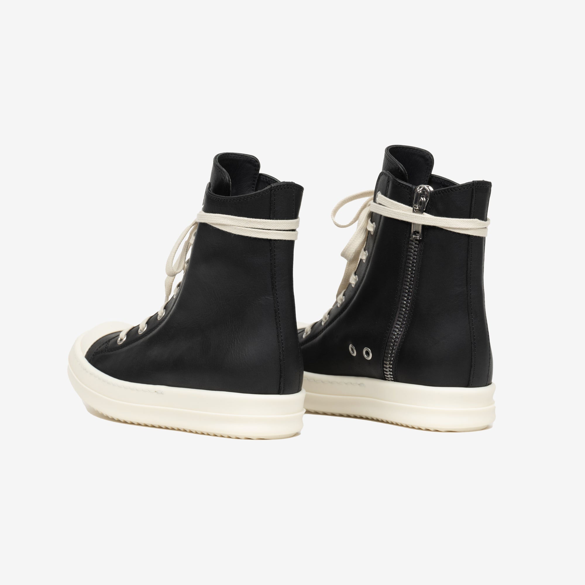 Photo of Rick Owens High - Top Leather Sneakers - 2