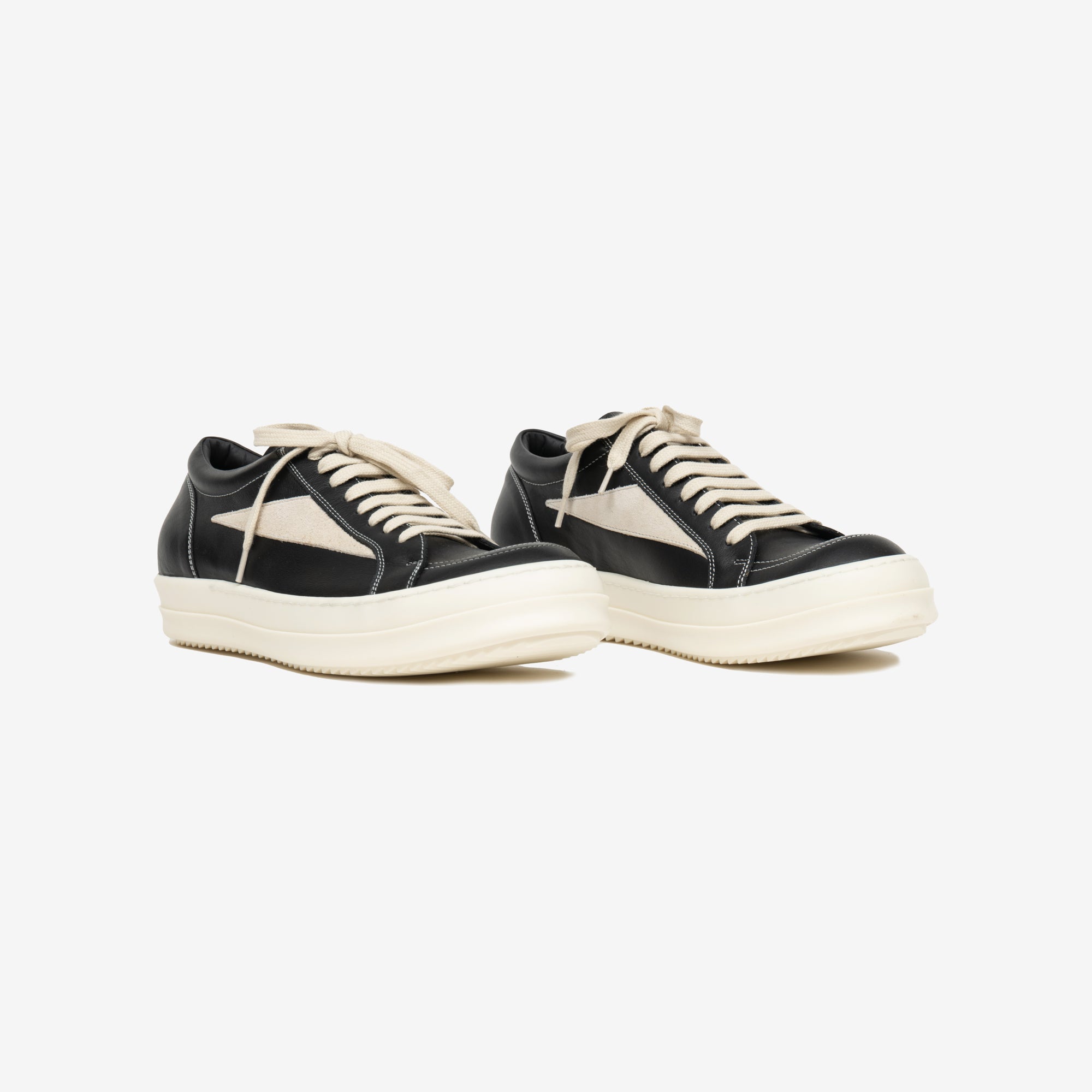 Rick Owens Vintage Leather Sneakers Black - 1
