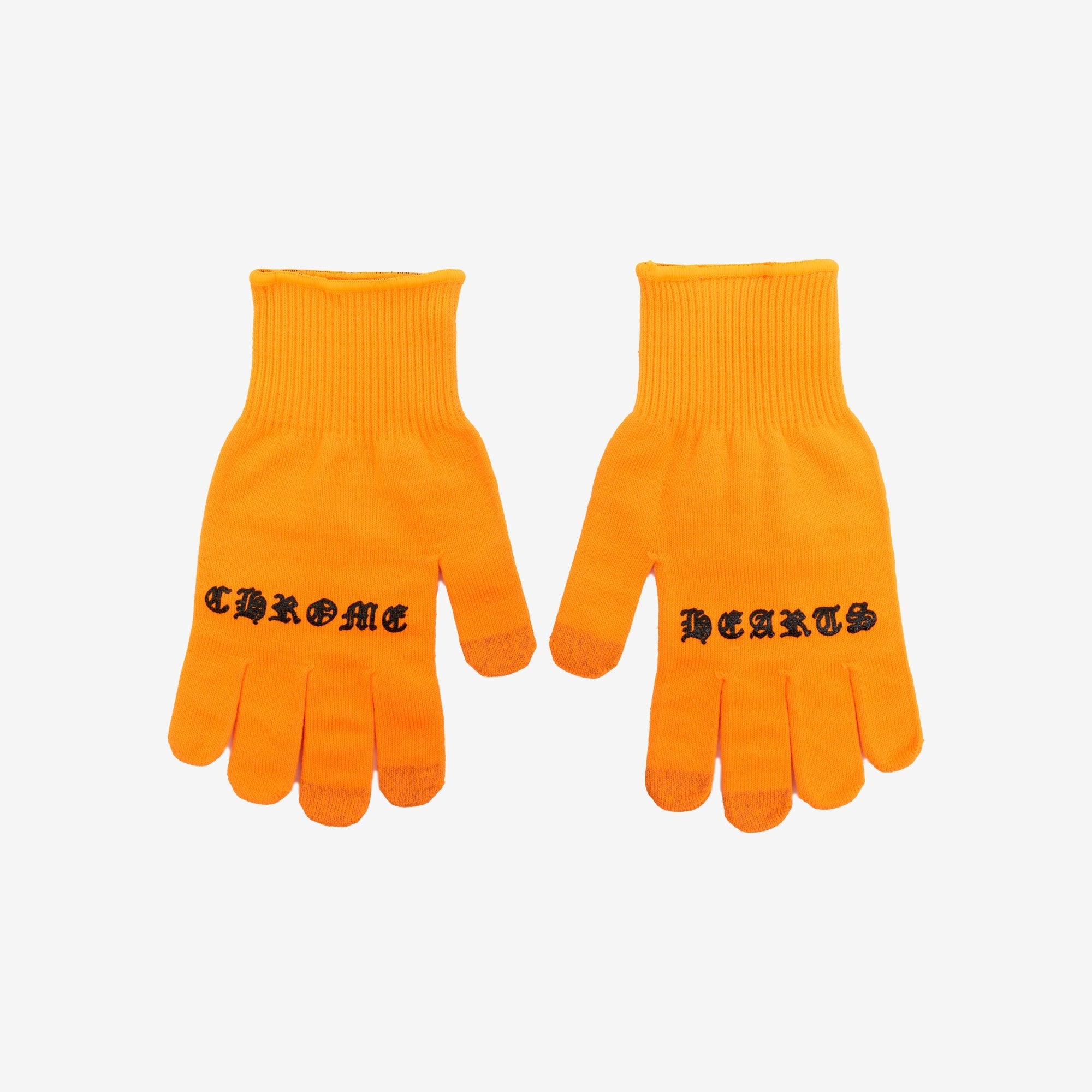 Chrome Hearts CH Checkmate Work Gloves Orange - 1