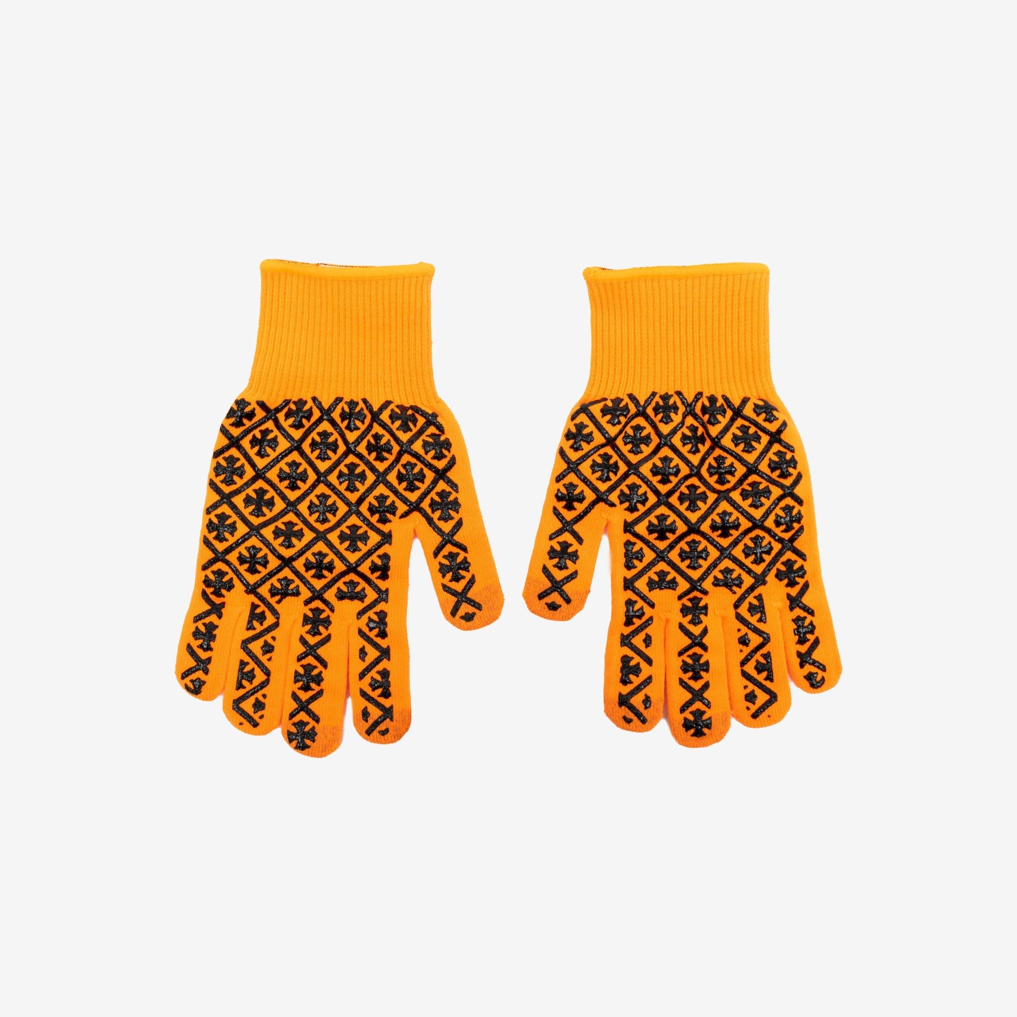 Chrome Hearts CH Checkmate Work Gloves Orange - 2