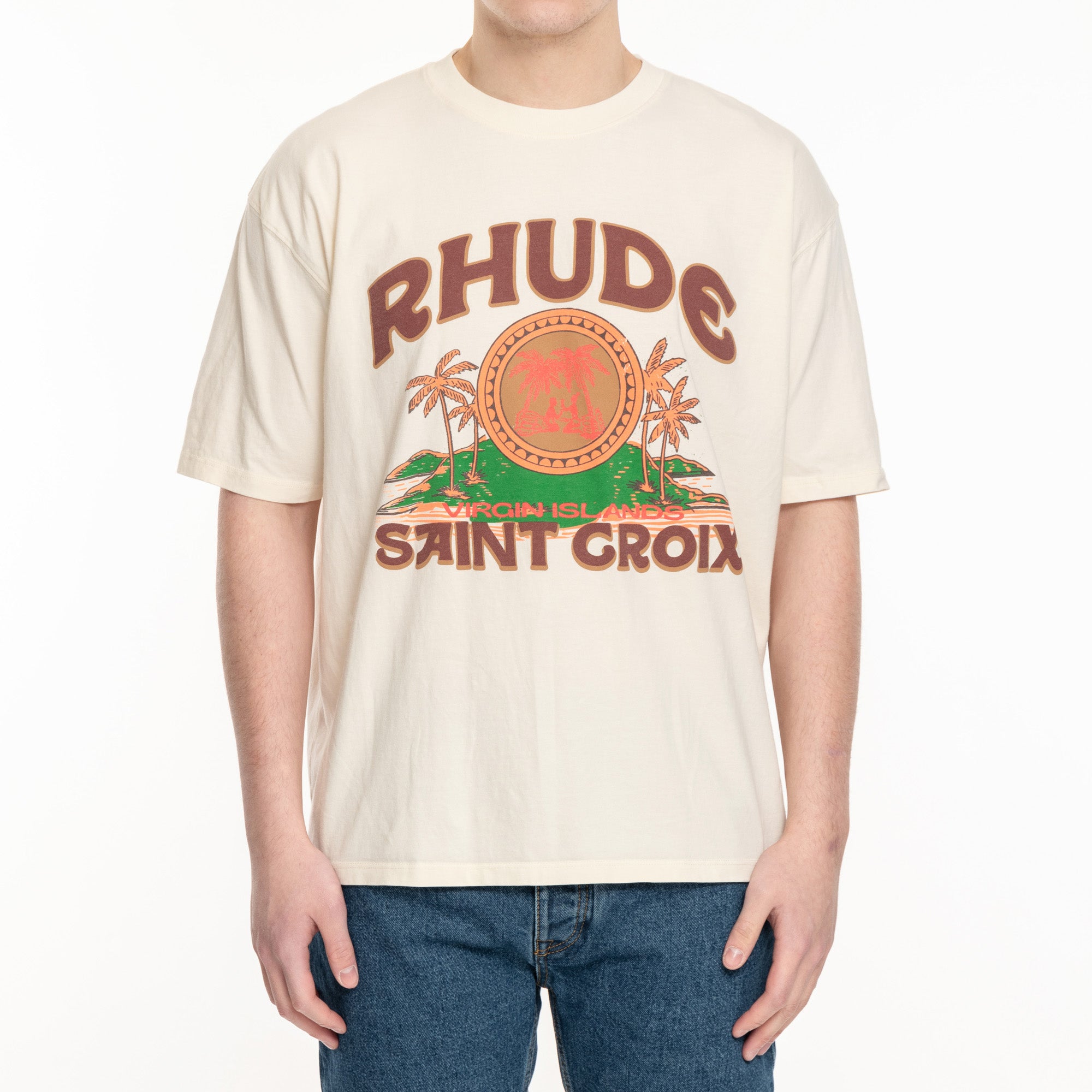 Rhude Saint Croix T-Shirt Vintage White - 1