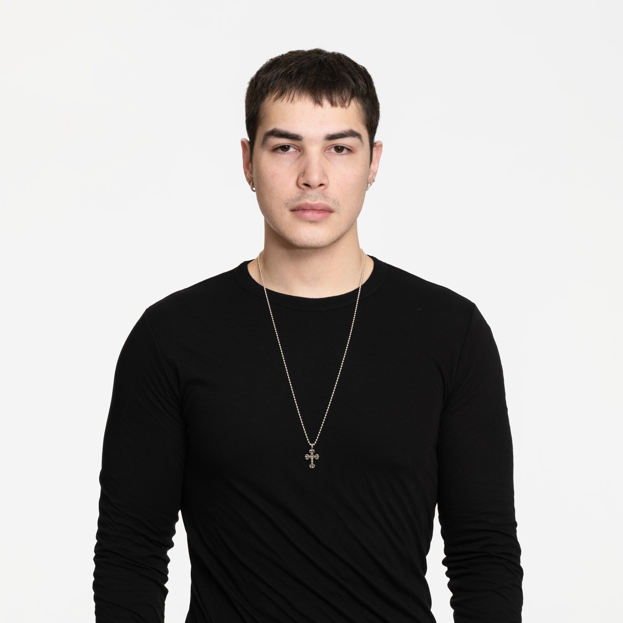 Chrome Hearts Tiny Filigree Cross Charm Silver - 2