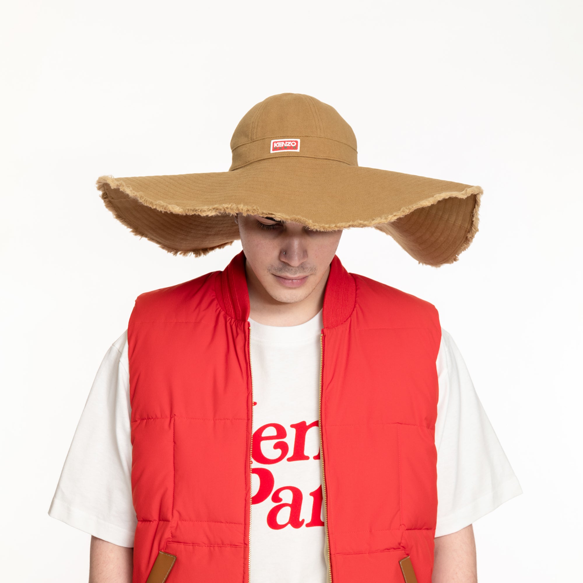 Kenzo Capeline Hat Dark Beige - 5