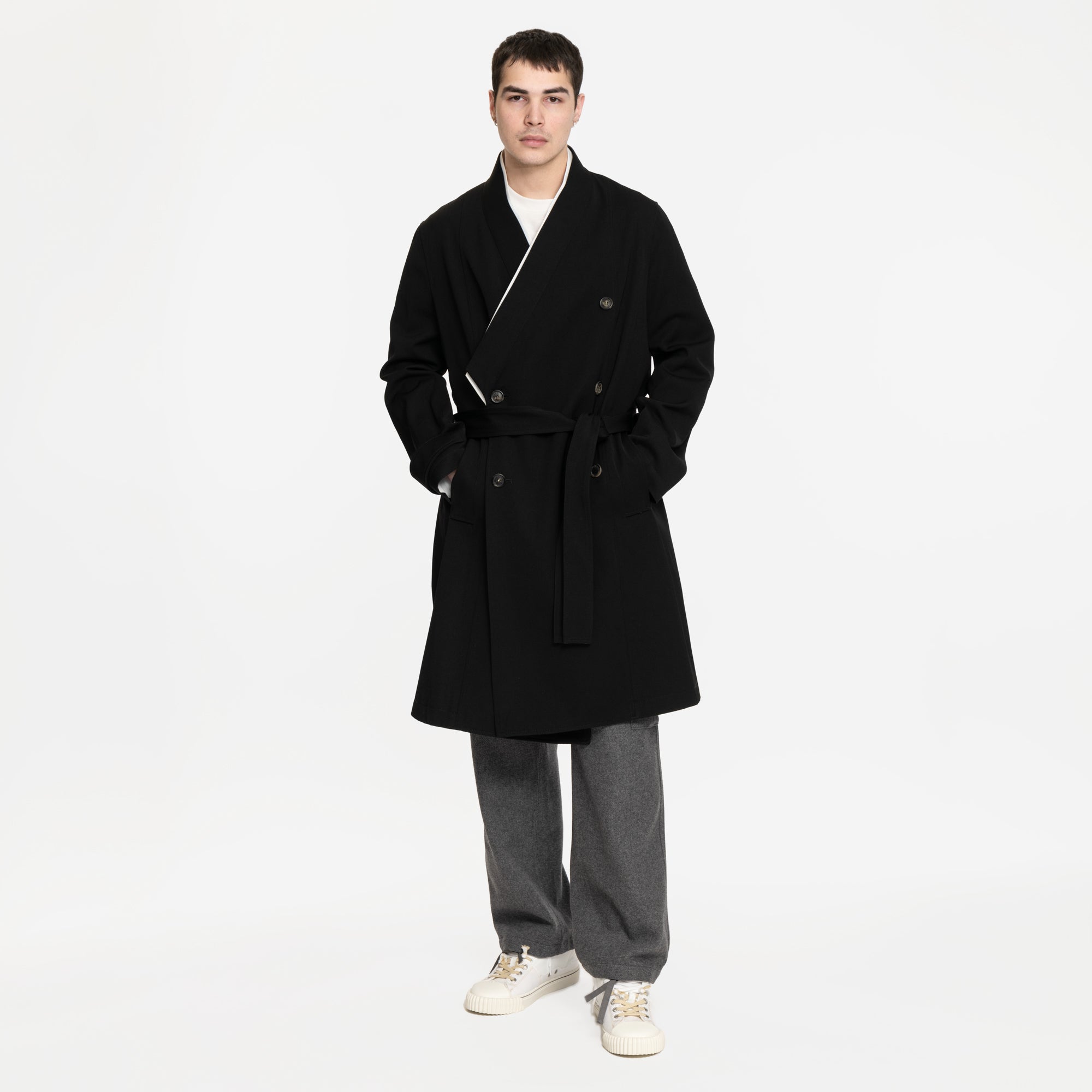 Kenzo Kimono Coat Black - 2