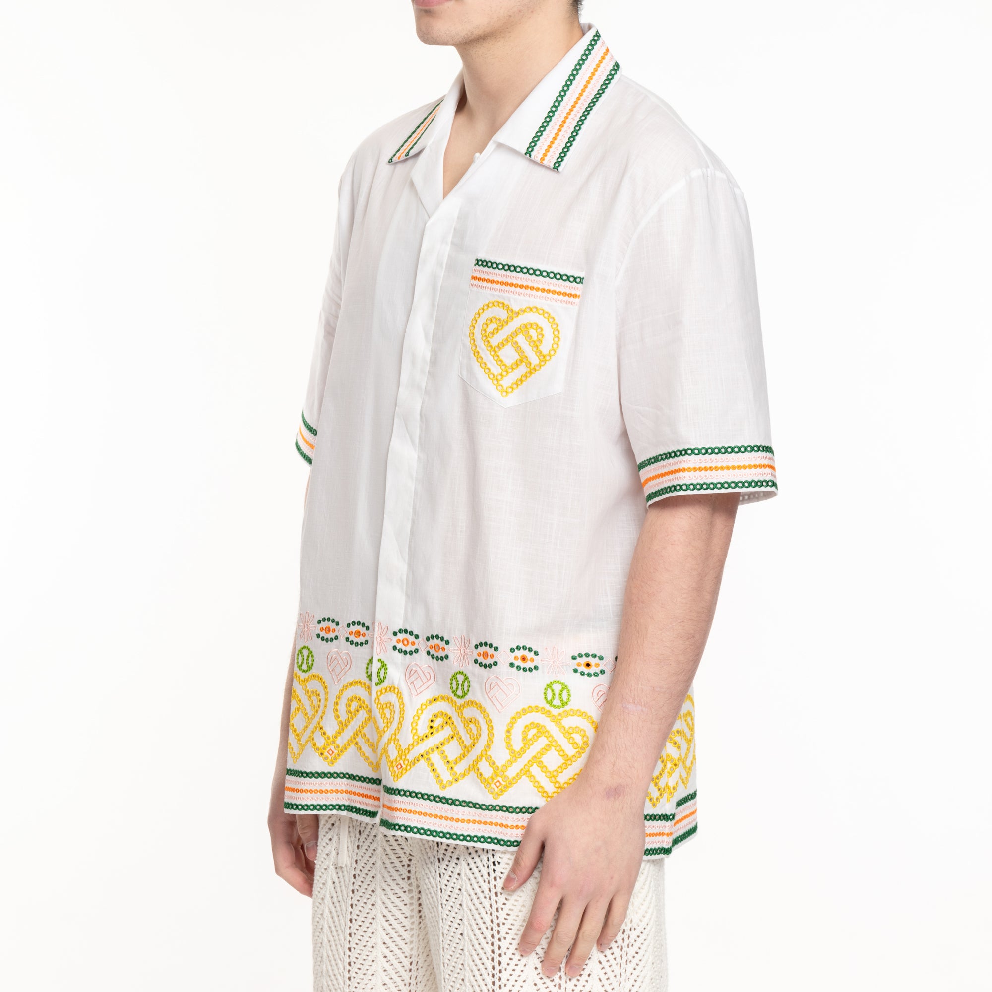 Casablanca Broderie Anglaise SS Shirt White - 3