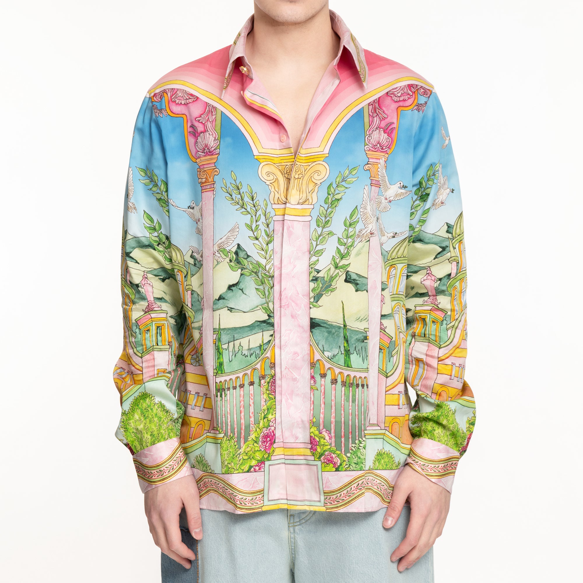 Casablanca Le Jardin Ideal LS Shirt Pink - 1