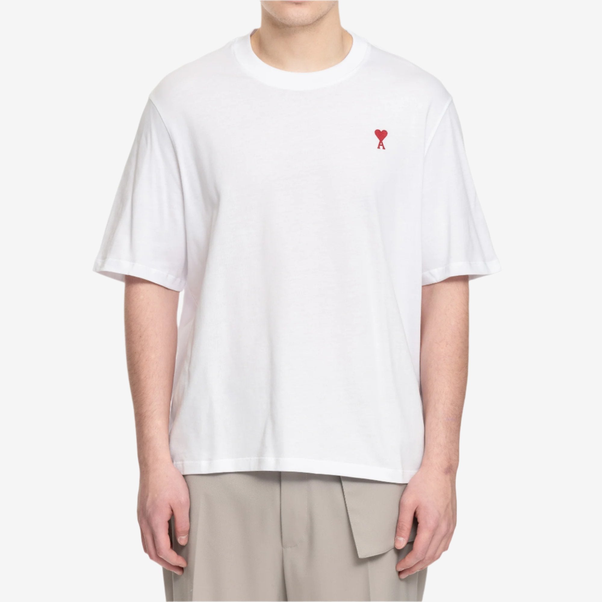 AMI Red Ami de Coeur White T-Shirt White - 1