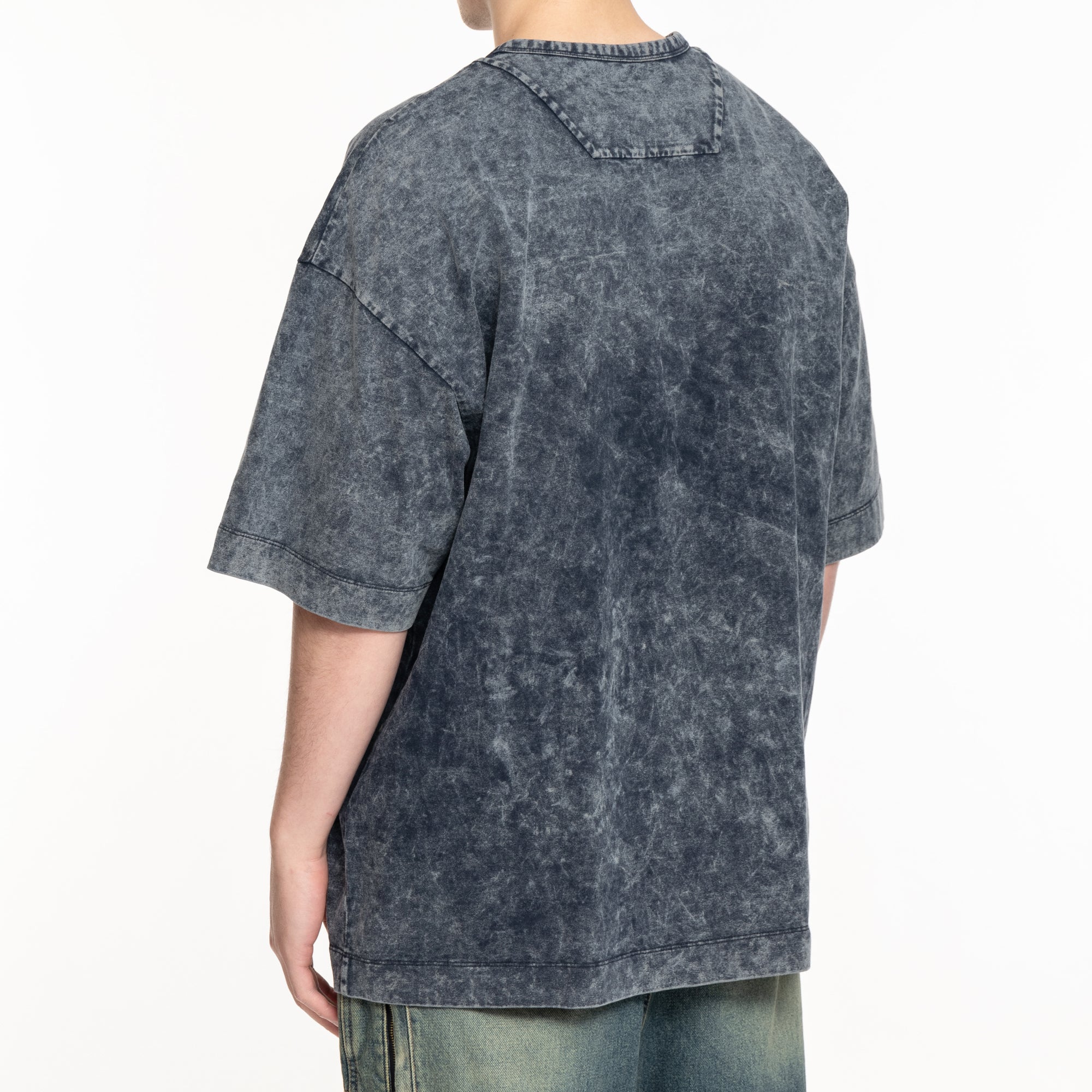 Juun.J Garment Dyed T-Shirt Blue - 4
