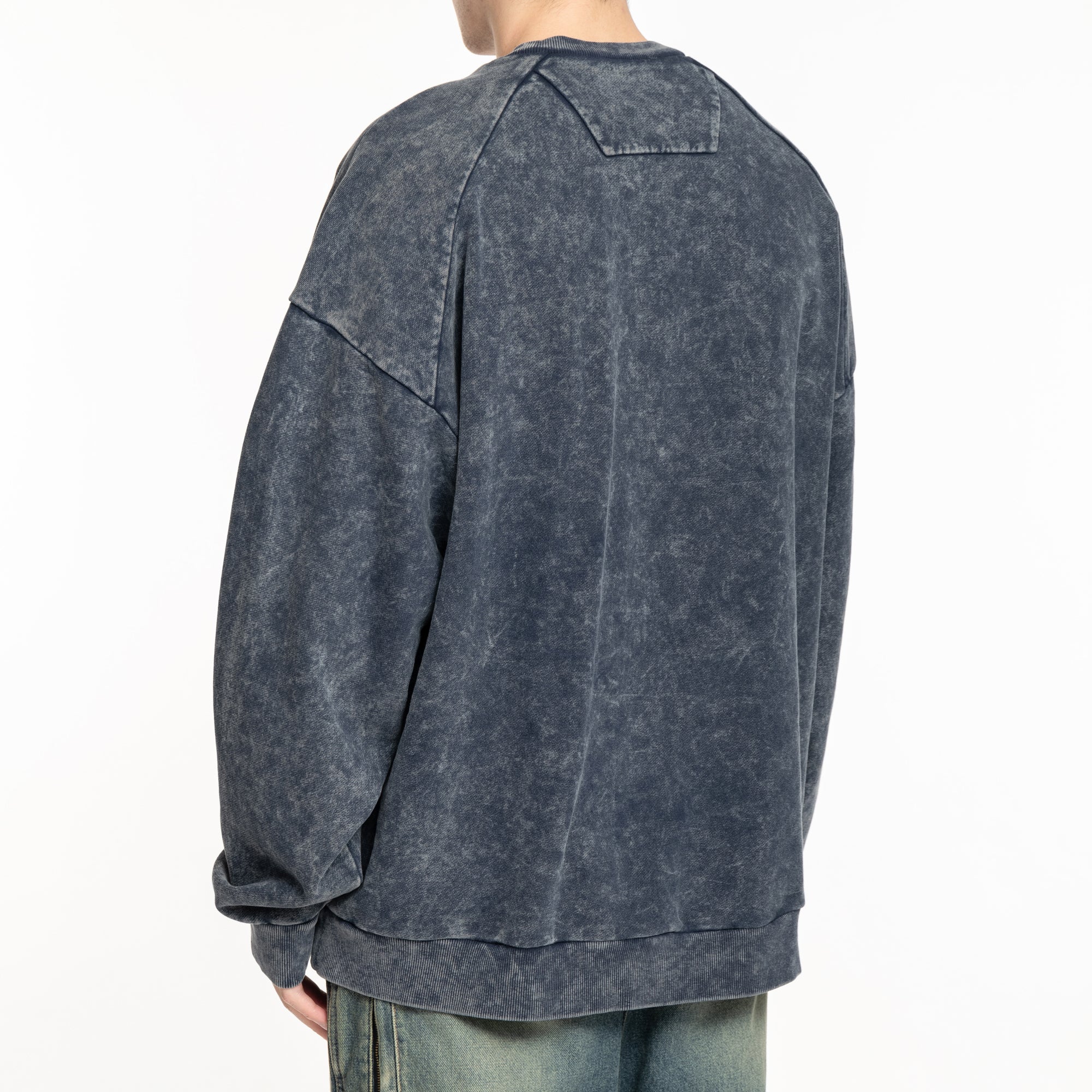 Juun.J Garment Dyed Sweatshirt Blue - 4
