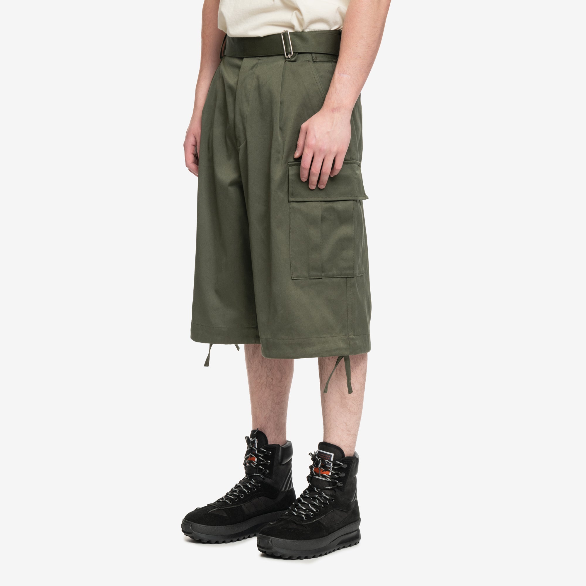 Kenzo Army Cargo Shorts Dark Khaki - 3