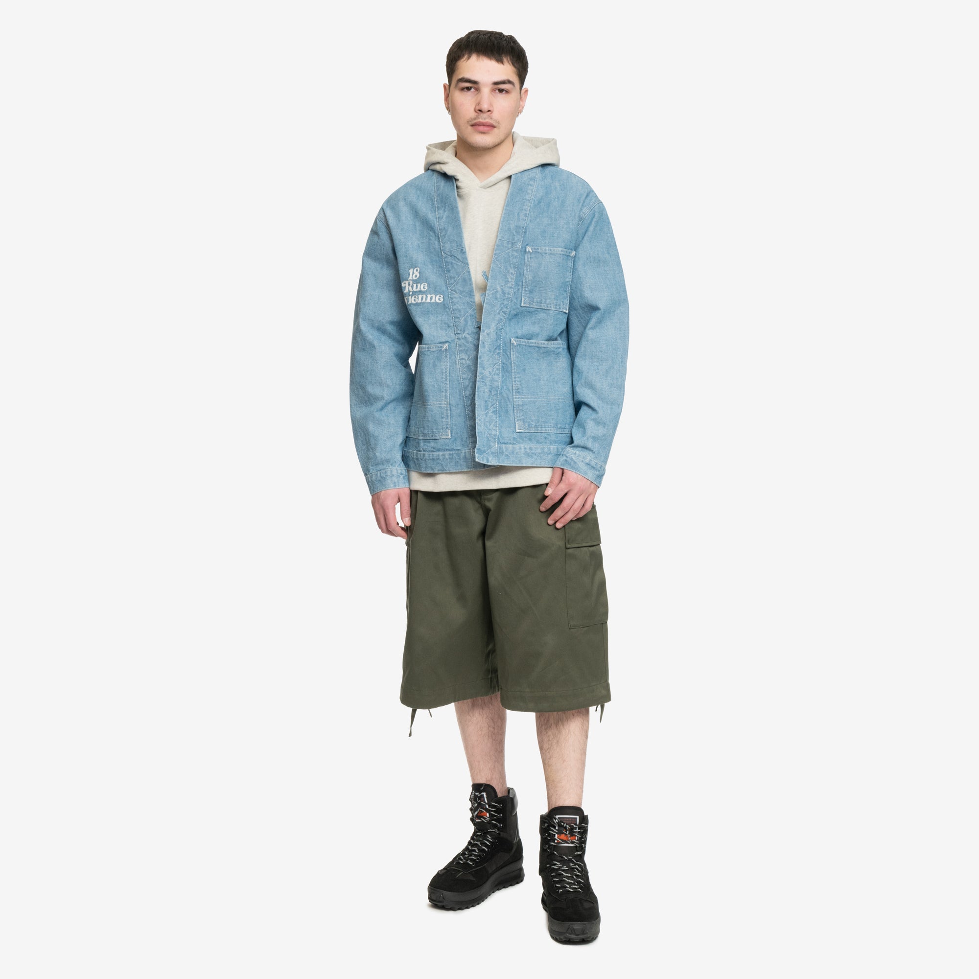 Kenzo Verdy Kimono Jacket Stone Bleach Denim - 2