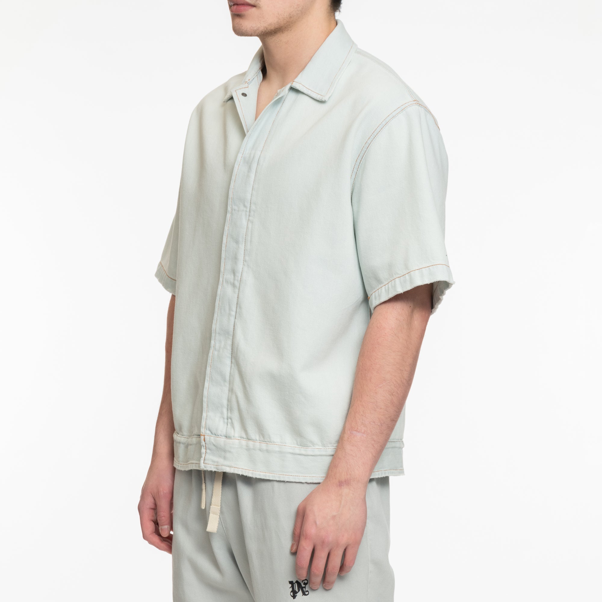 MM6 Light Denim SS Shirt Light Blue - 3